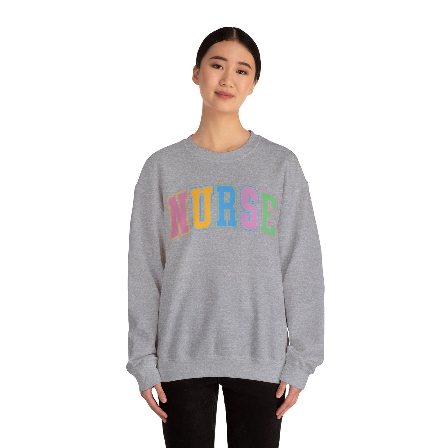 Multi Color Nurse  Varsity Letter Sweatshirt