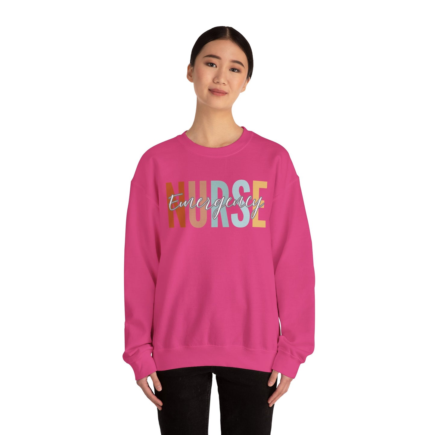 Rainbow Emergency Nurse Gildan Sweatshirt