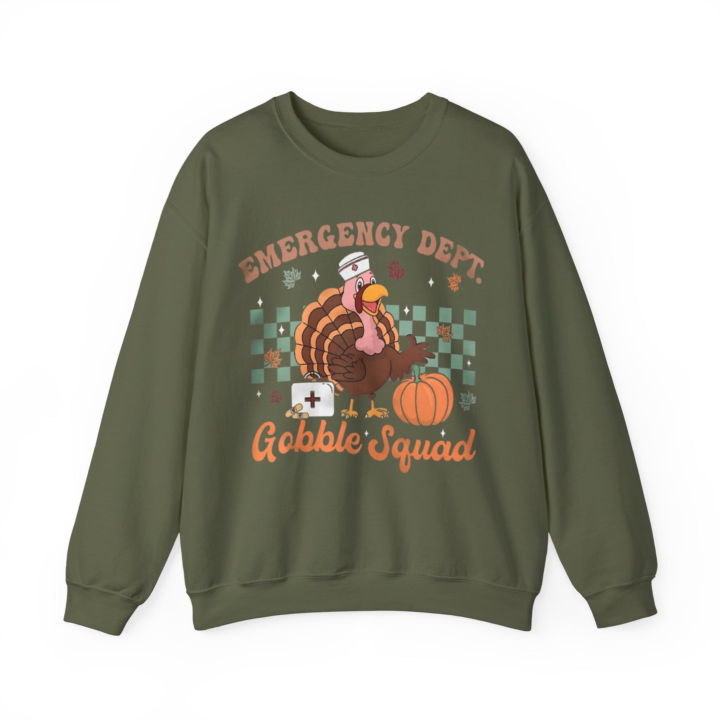 Turkey gobble squad Fall Pediatric Emergency Sweatshirt for all Fall Months, Nurse shirt, gift for nurse, everything fall