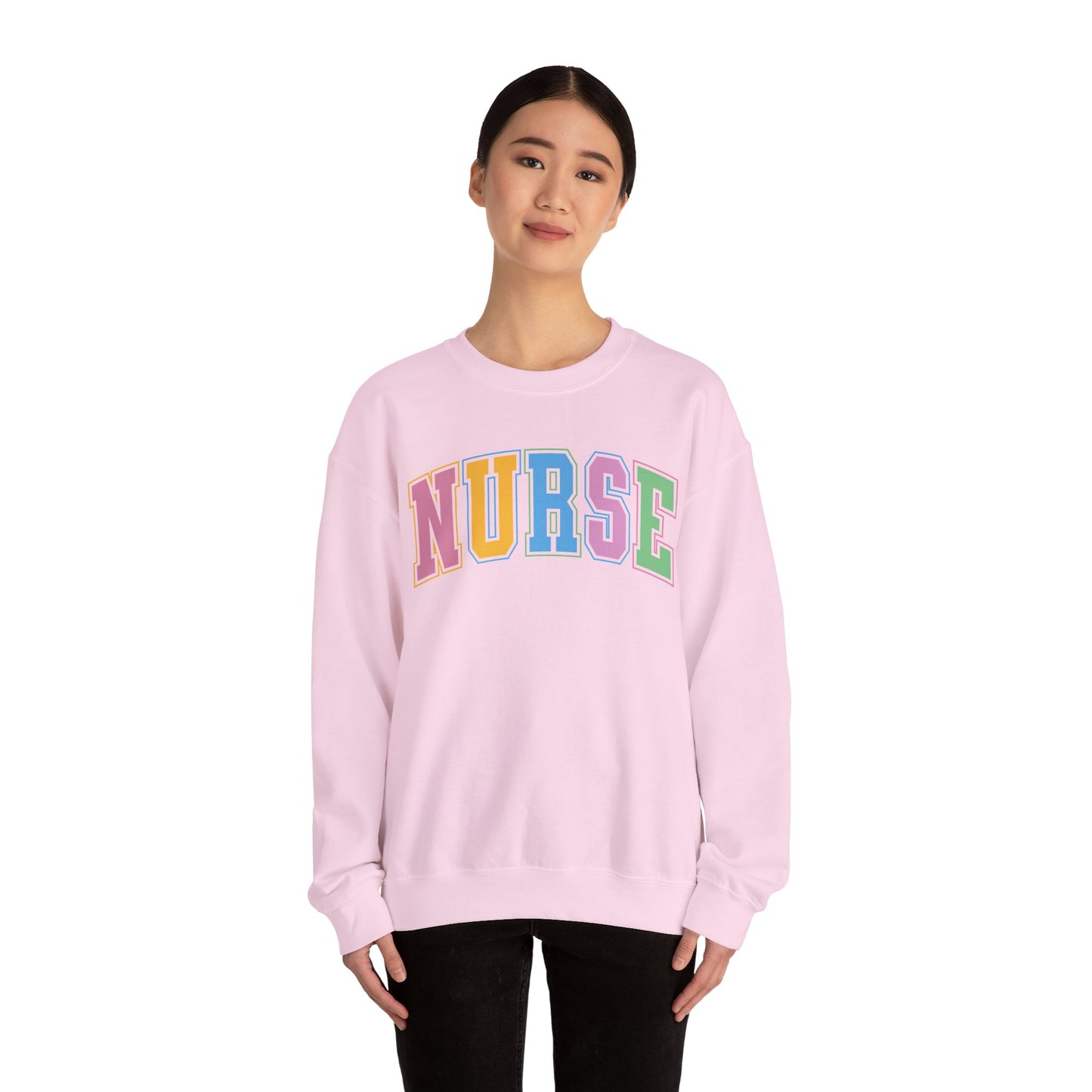 Multi Color Nurse  Varsity Letter Sweatshirt