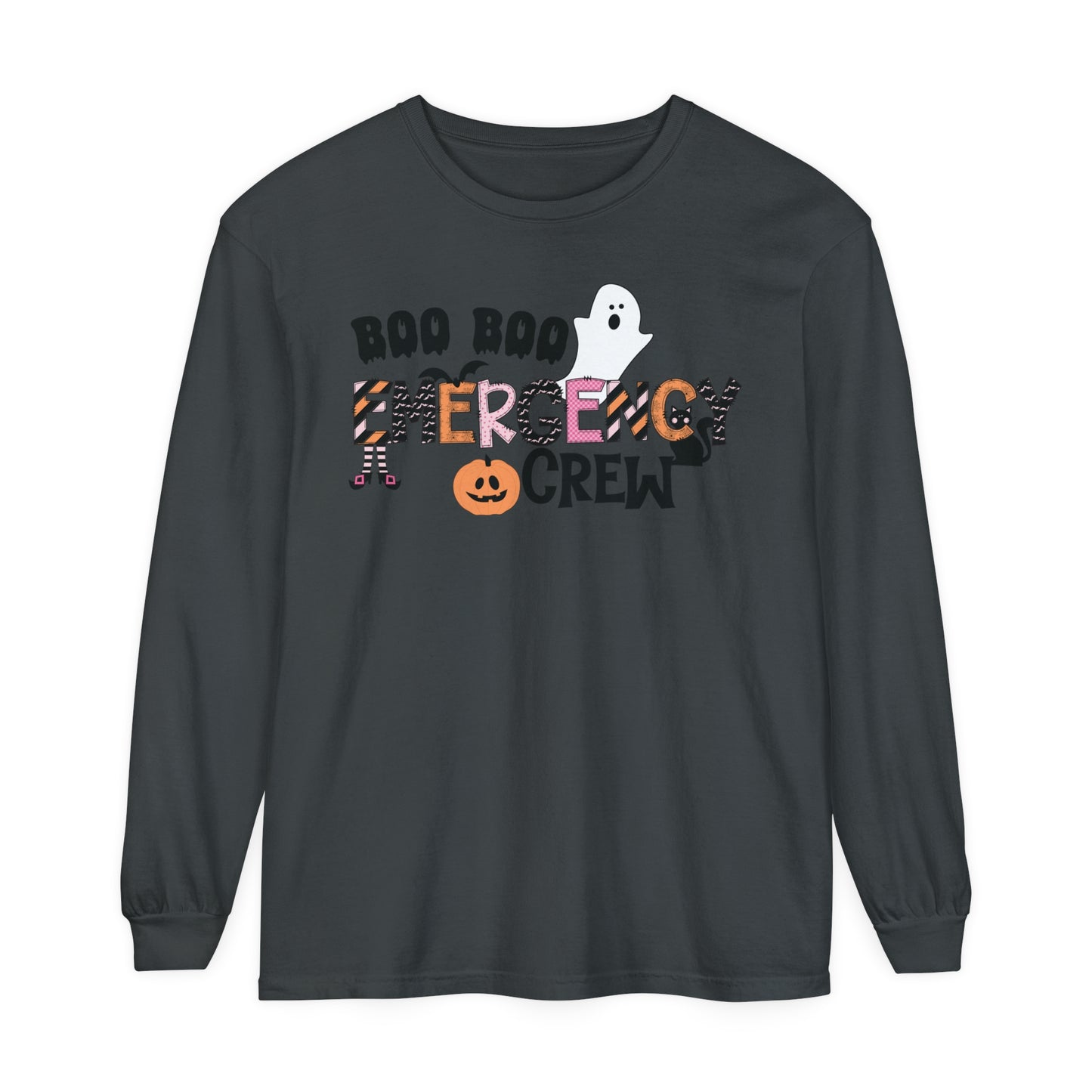 Boo Emergency Crew, Halloween Nurse shirt, Department shirt, nurse shirt, ghost nurse shirt, long sleeve Halloween shirt for nurse