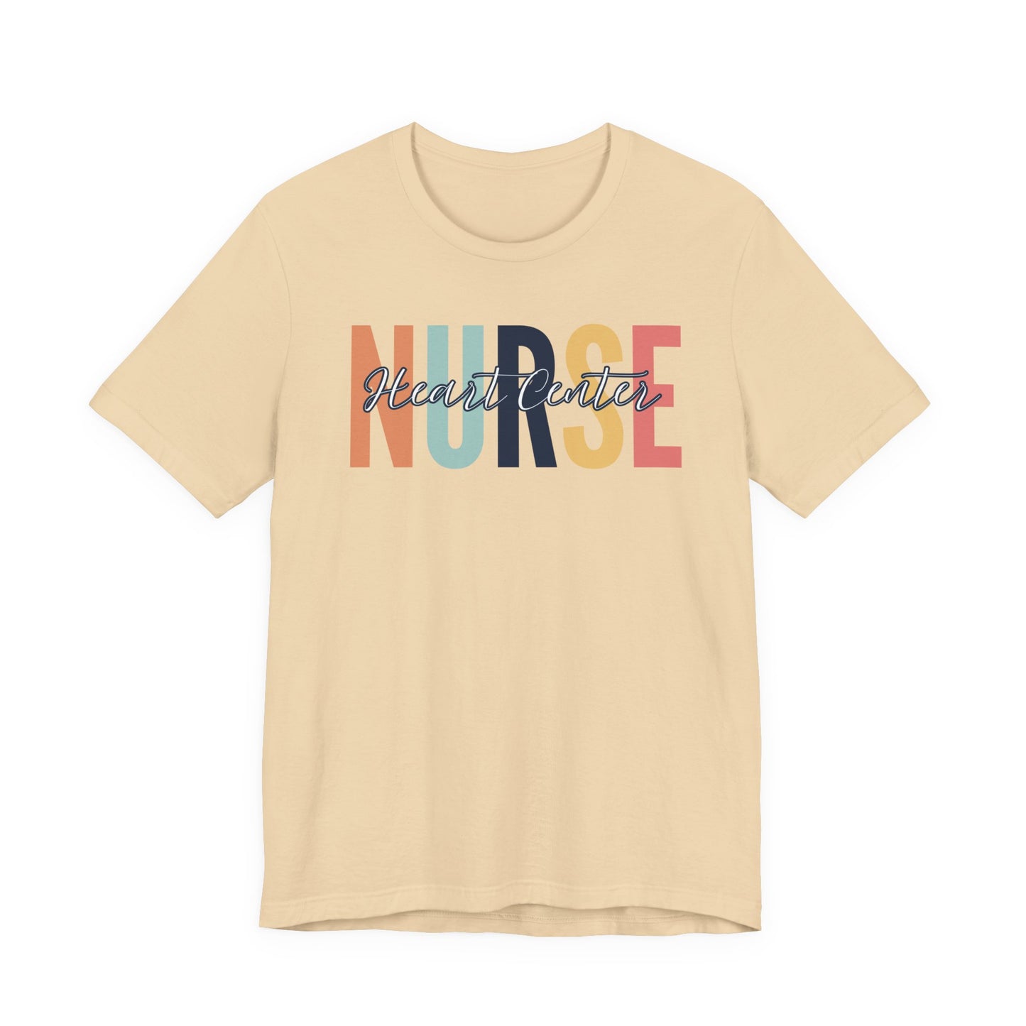 Heart center rainbow neutral Peds nurse Shirt, Gift for nurse, Graduation gift, birthday gift for nurse, ER nurse, RN shirt.