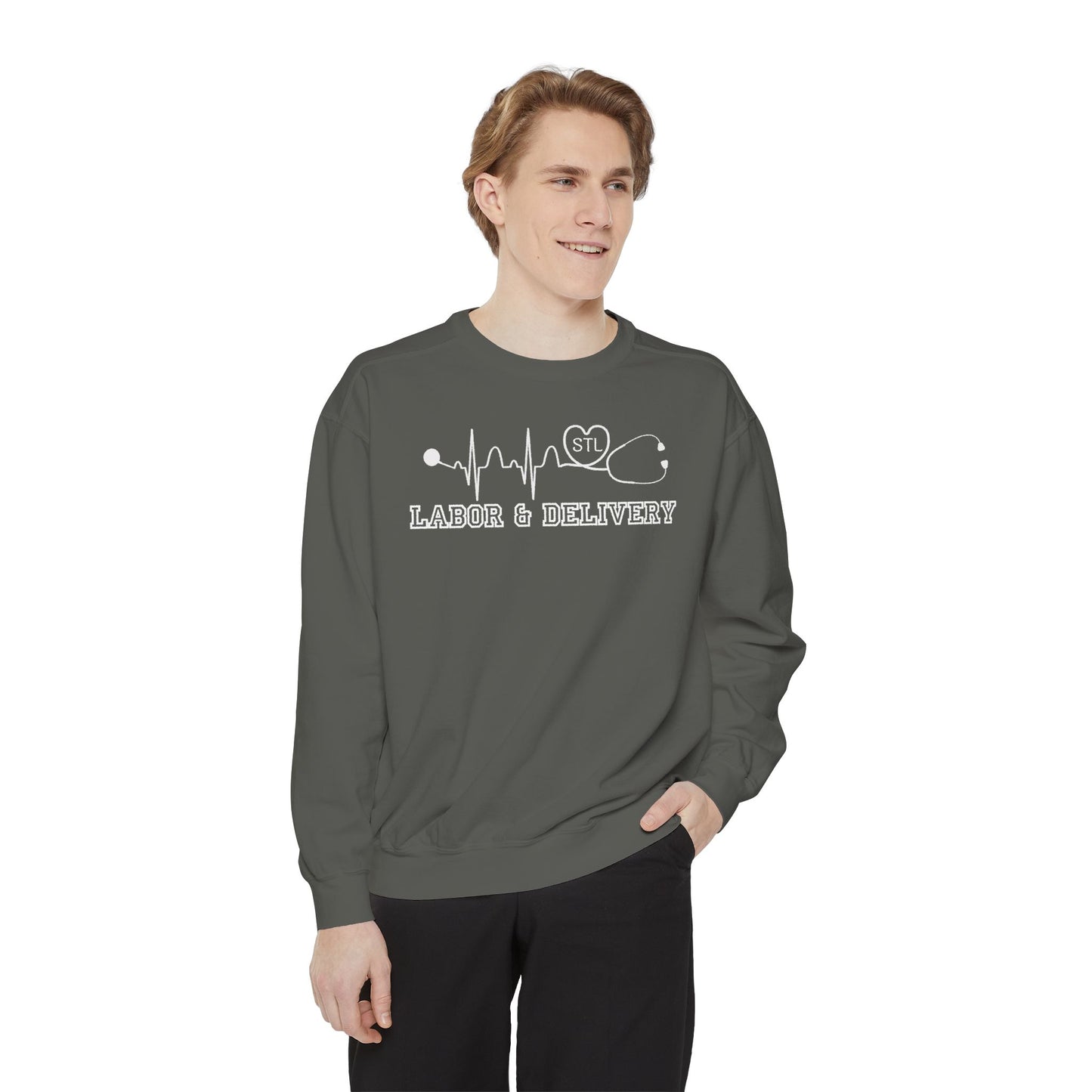 Labor and delivery stl comfort colors sweatshirt, cozy sweatshirt !