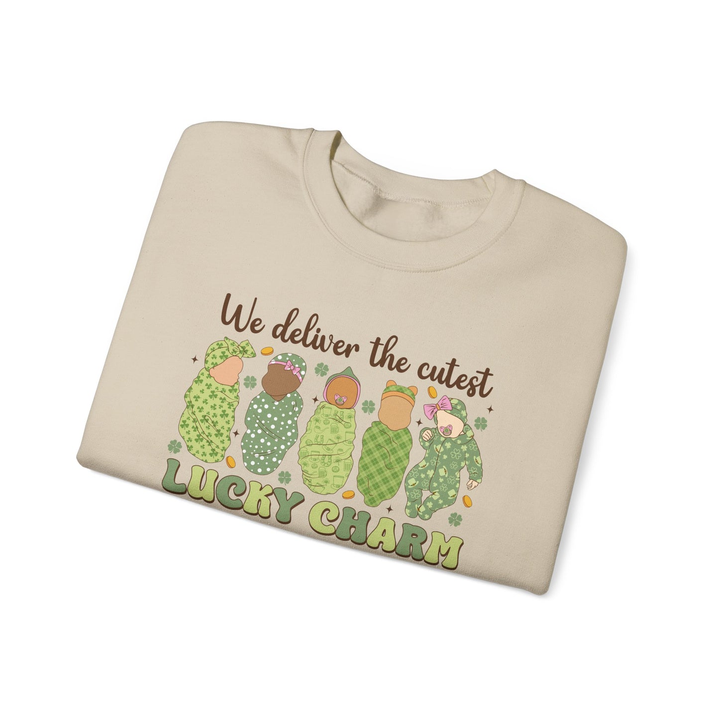 L & D Lucky Charms  Nurse St. Patricks Day Sweatshirt,  RN sweatershirt, ER Nurse, NICU Nurse, PICU nurse, clover, lucky nurse sweatshirt.