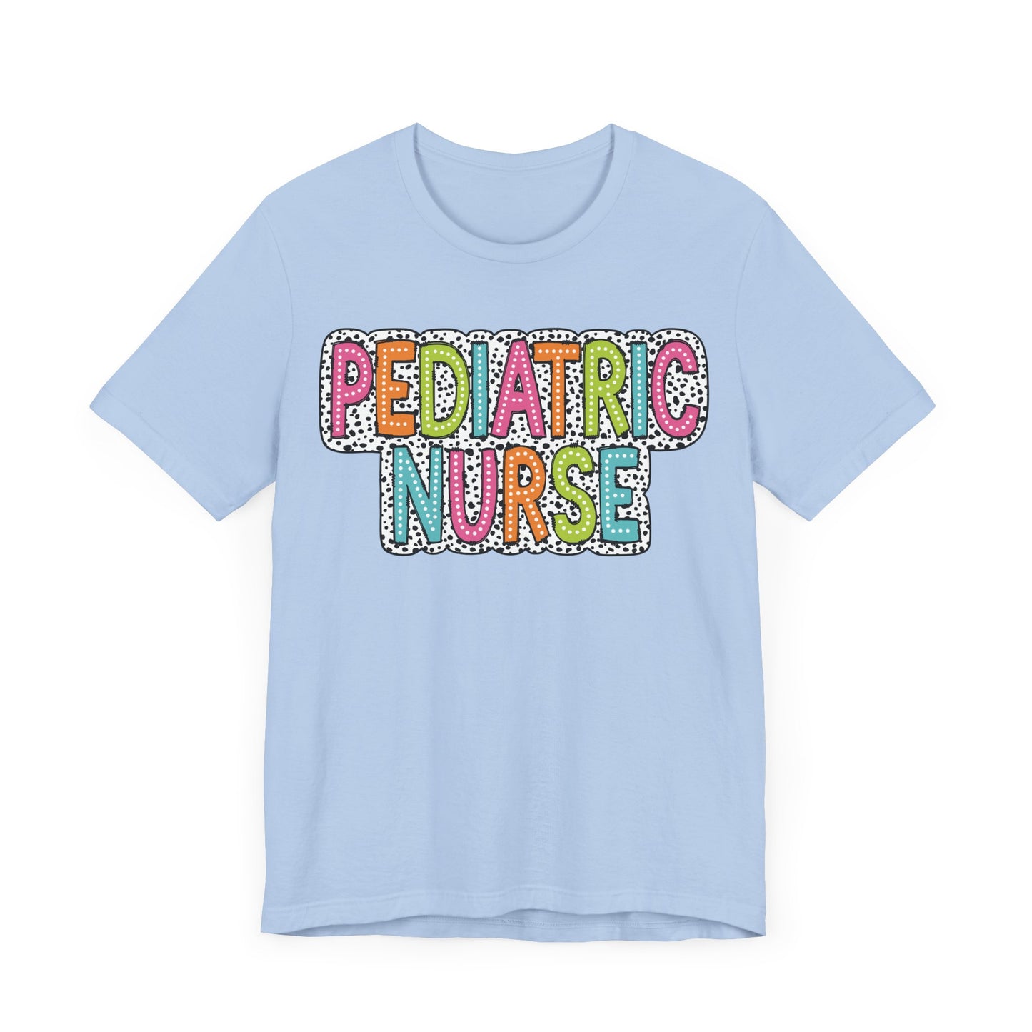 Polka dot pediatric nurse shirt, cute and bright tshirt