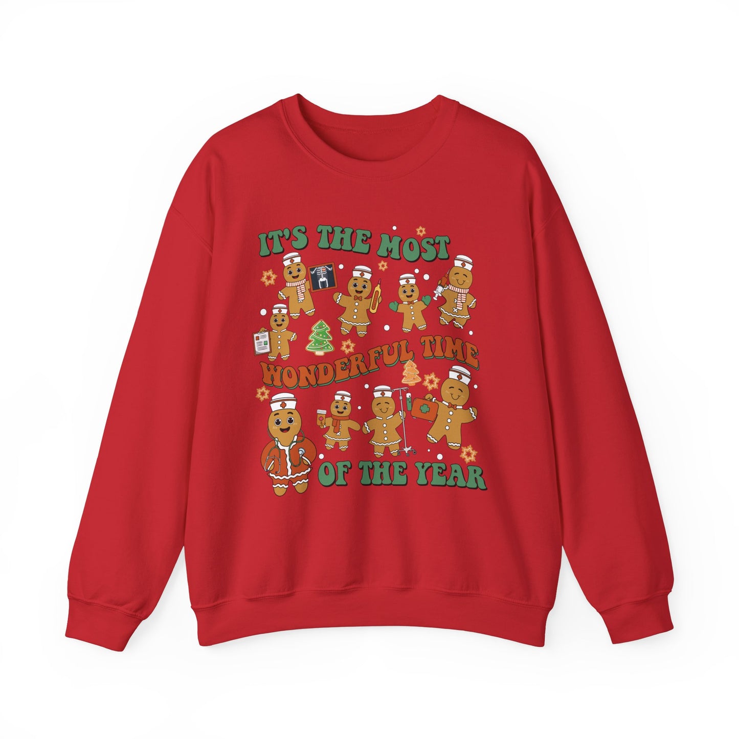 Christmas Nurse Sweatshirt, Cute Gingerbread sweatshirt, Its the Most Wonderful Time of the Year, NICU, ED nurse, PICU Nurse, gift for nurse