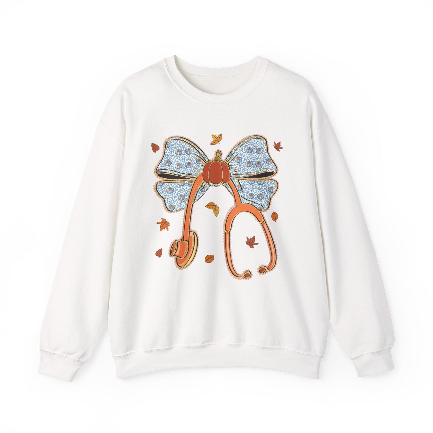 Nurse pumpkin stethoscope Fall gildan comfy sweatshirt,  thanksgiving nurse sweatshirt