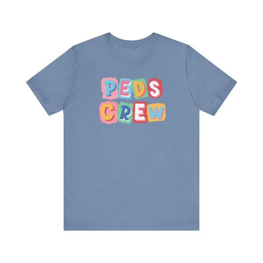 Peds crew nurse tshirt , retro 90s theme nurse tshirt