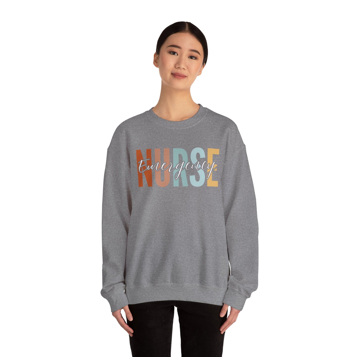 Rainbow Emergency Nurse Gildan Sweatshirt