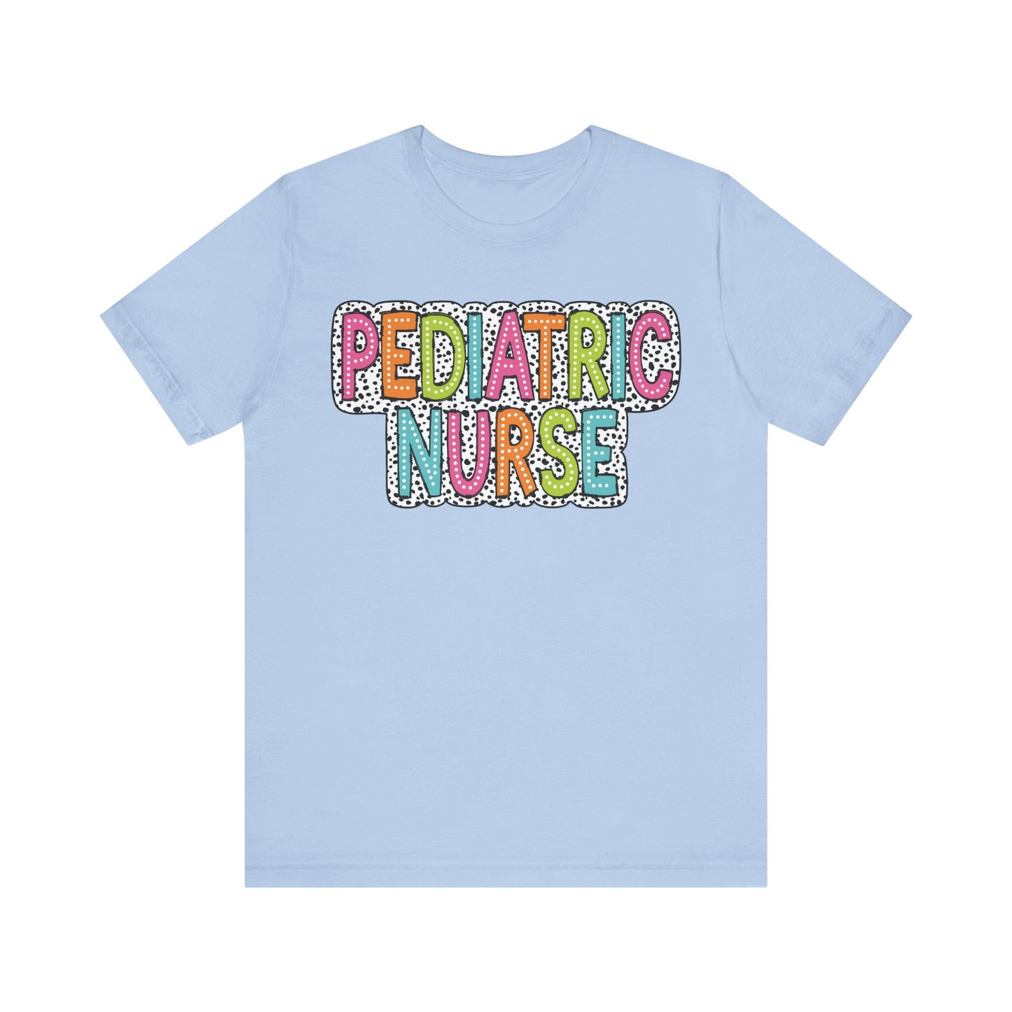 Polka dot pediatric nurse shirt, cute and bright tshirt