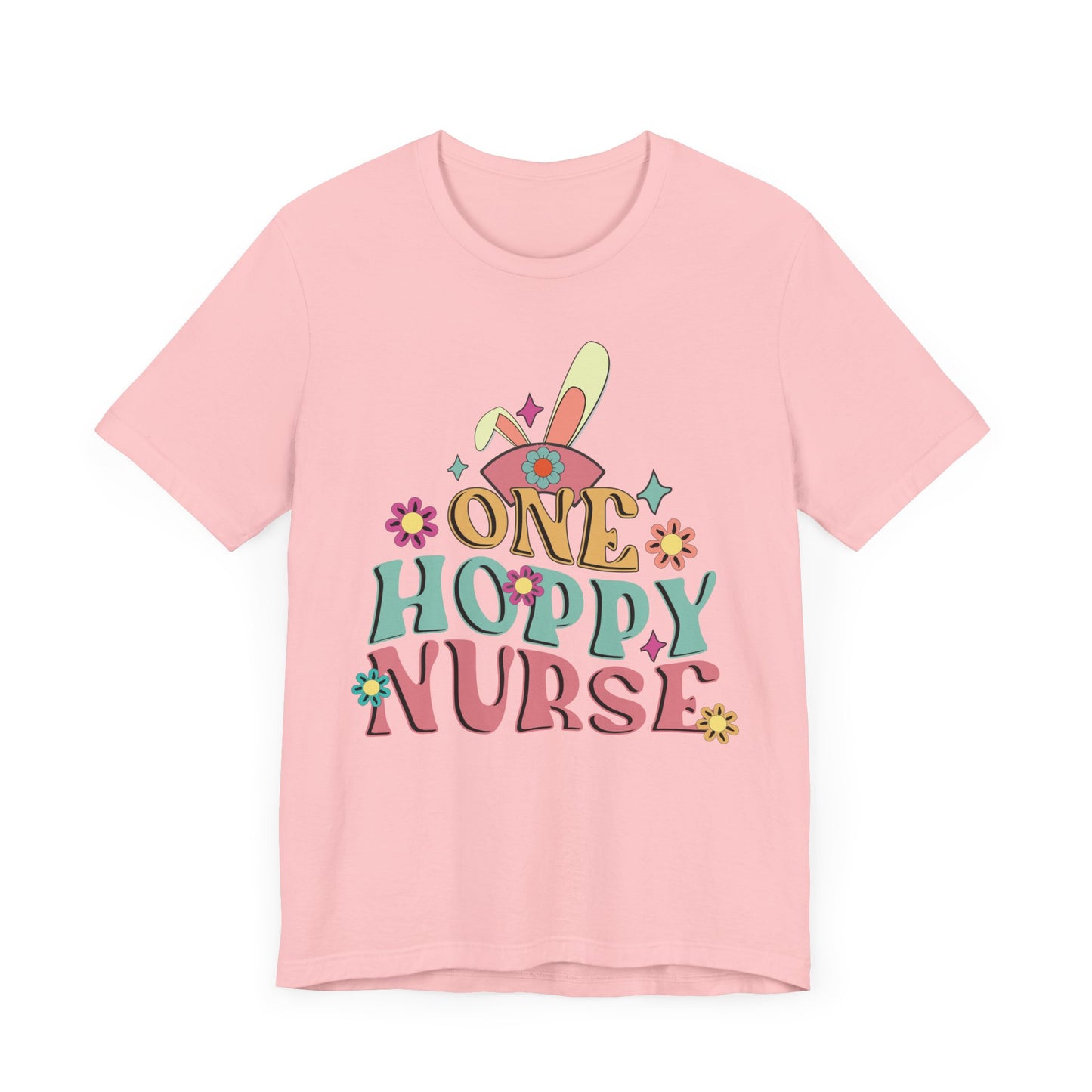 One Hoppy Nurse Easter Women Shirt, cute bunny Easter shirt for work or home!
