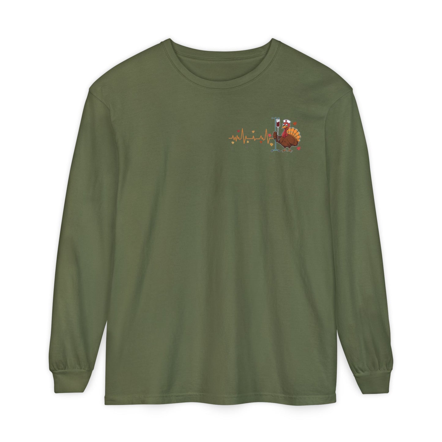 Turkey pocket design ED Nurse , pediatric nurse thanksgiving  shirt, comfort colors turkey ekg nurse shirt, Peds nurse , fall nurse shirt