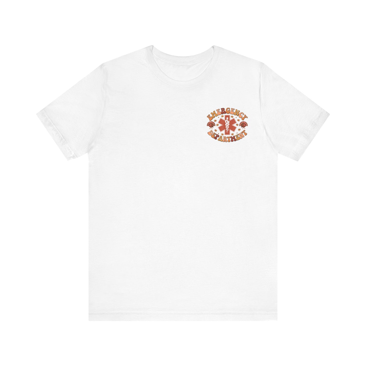 Turkey front ED sign, thanksgiving theme ED Nurse , pediatric nurse shirt, gildan turkey nurse shirt, Peds nurse,fall nurse shirt
