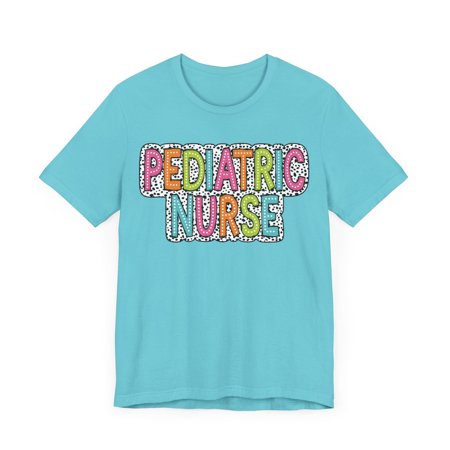 Polka dot pediatric nurse shirt, cute and bright tshirt