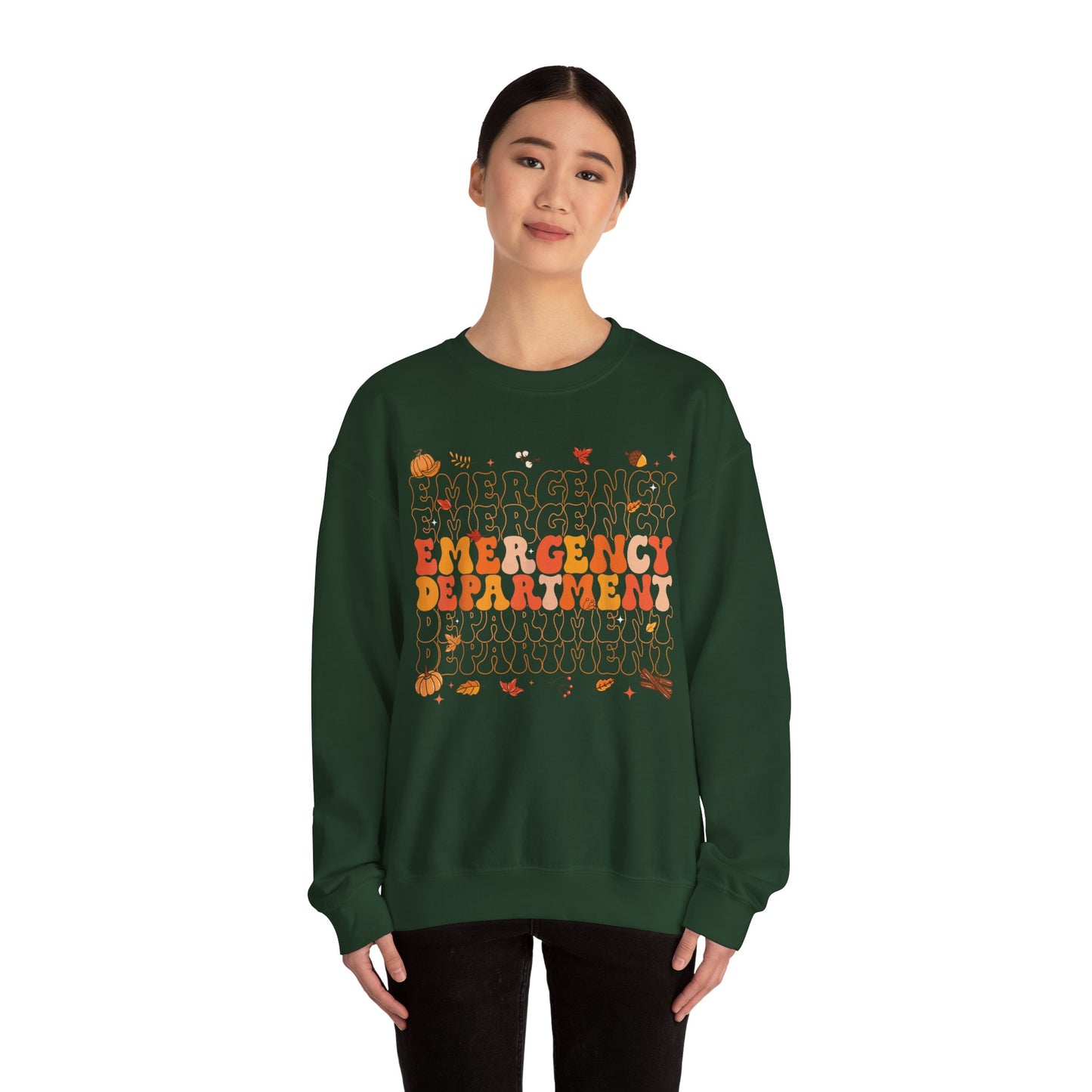 Emergency Fall gildan comfy sweatshirt,  thanksgiving nurse sweatshirt