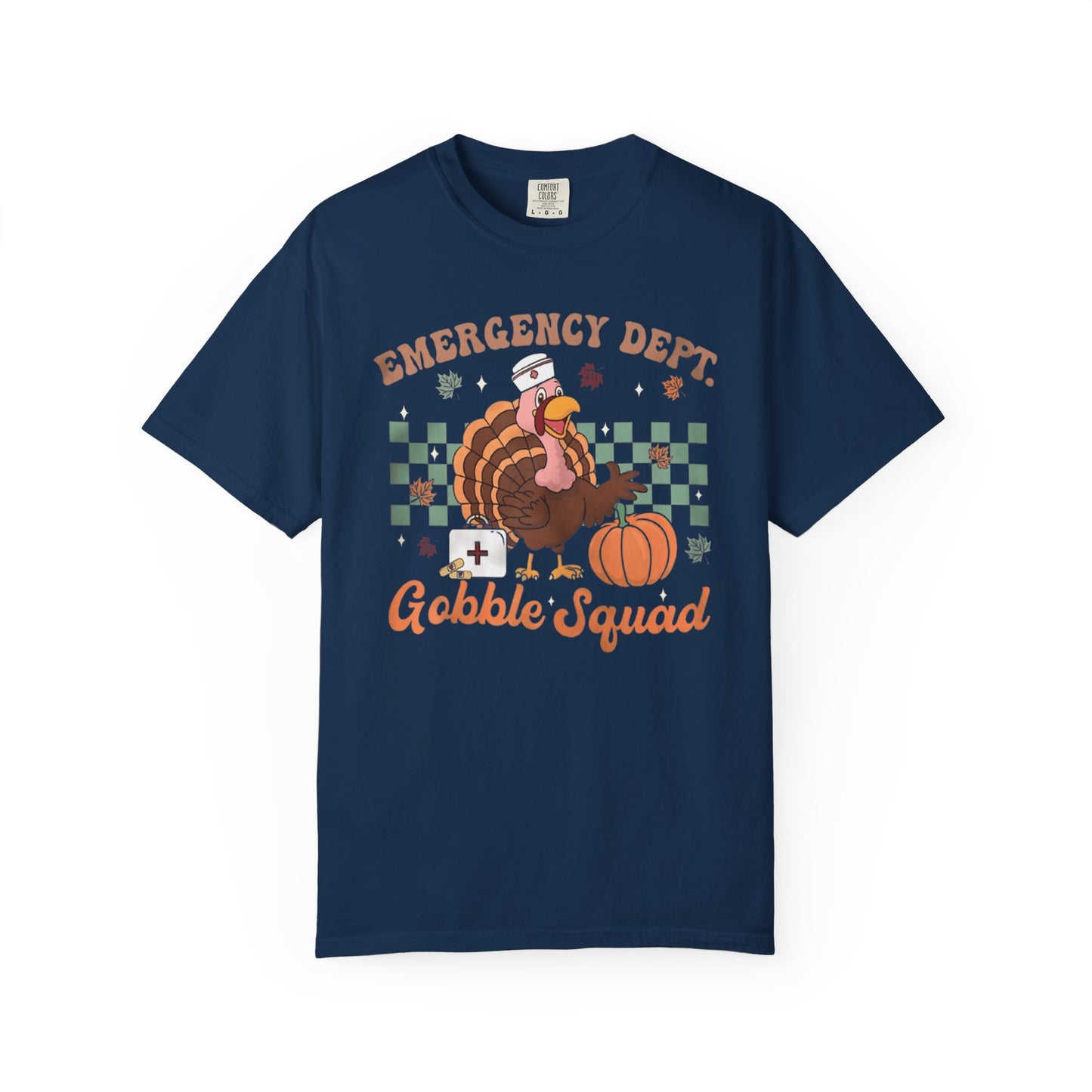 Comfort colors gobble squad tshirt, emergency gobble squad