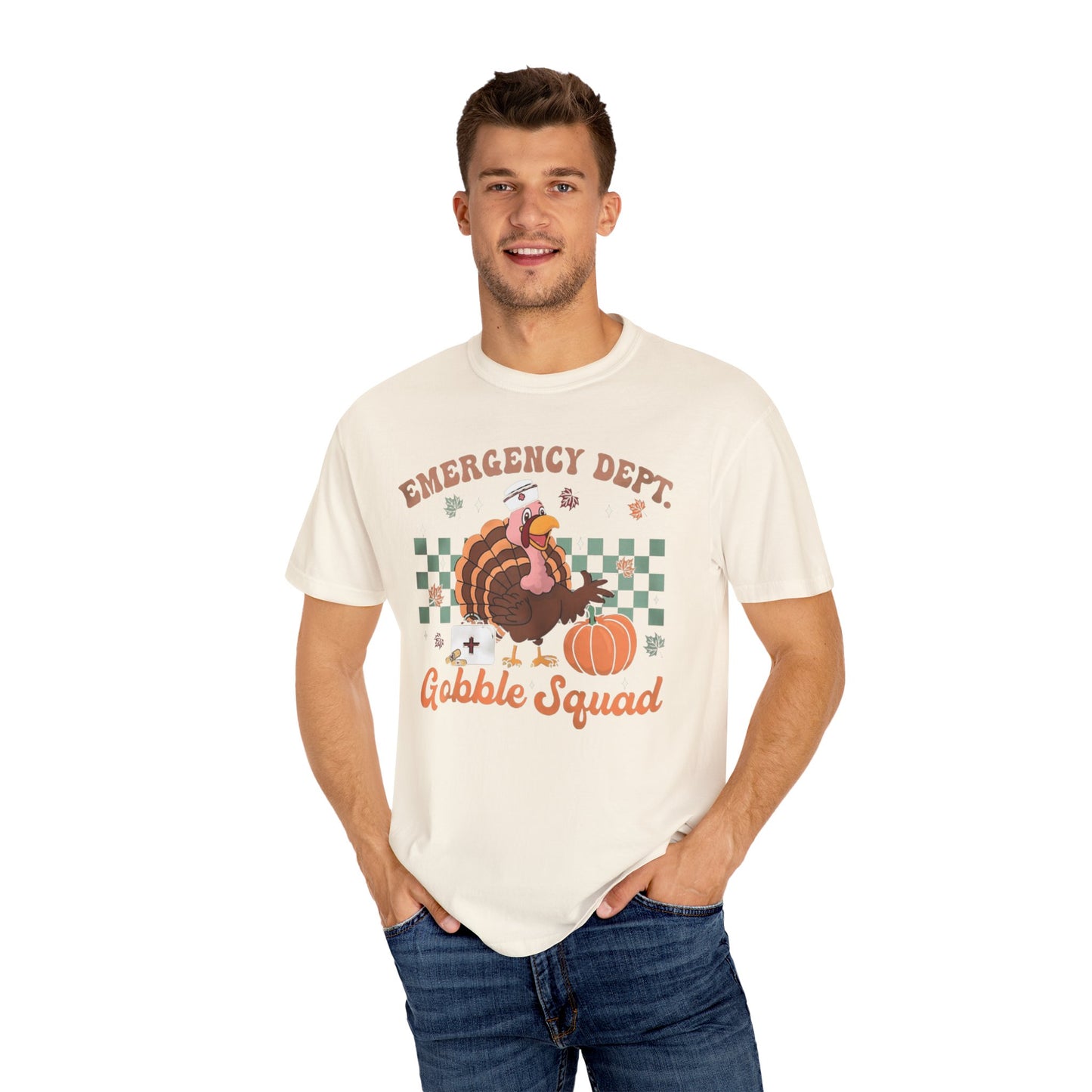 Comfort colors gobble squad tshirt, emergency gobble squad