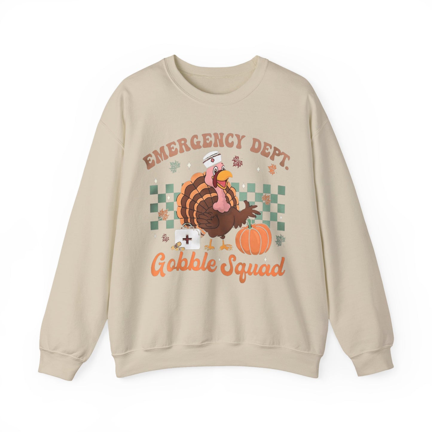 Turkey gobble squad Fall Pediatric Emergency Sweatshirt for all Fall Months, Nurse shirt, gift for nurse, everything fall