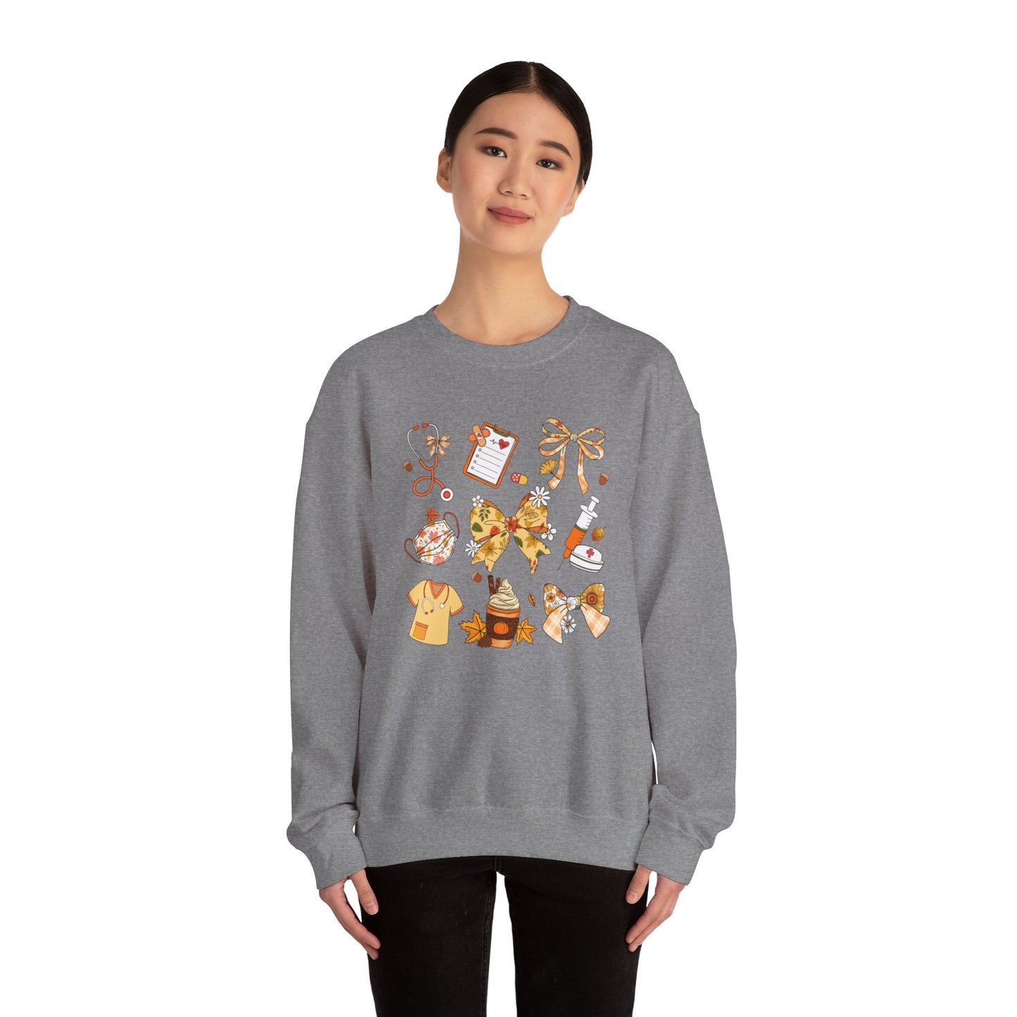 Cute Fall nurse Sweatshirt for all Fall Months, Nurse shirt, gift for nurse, coquette bow, everything fall