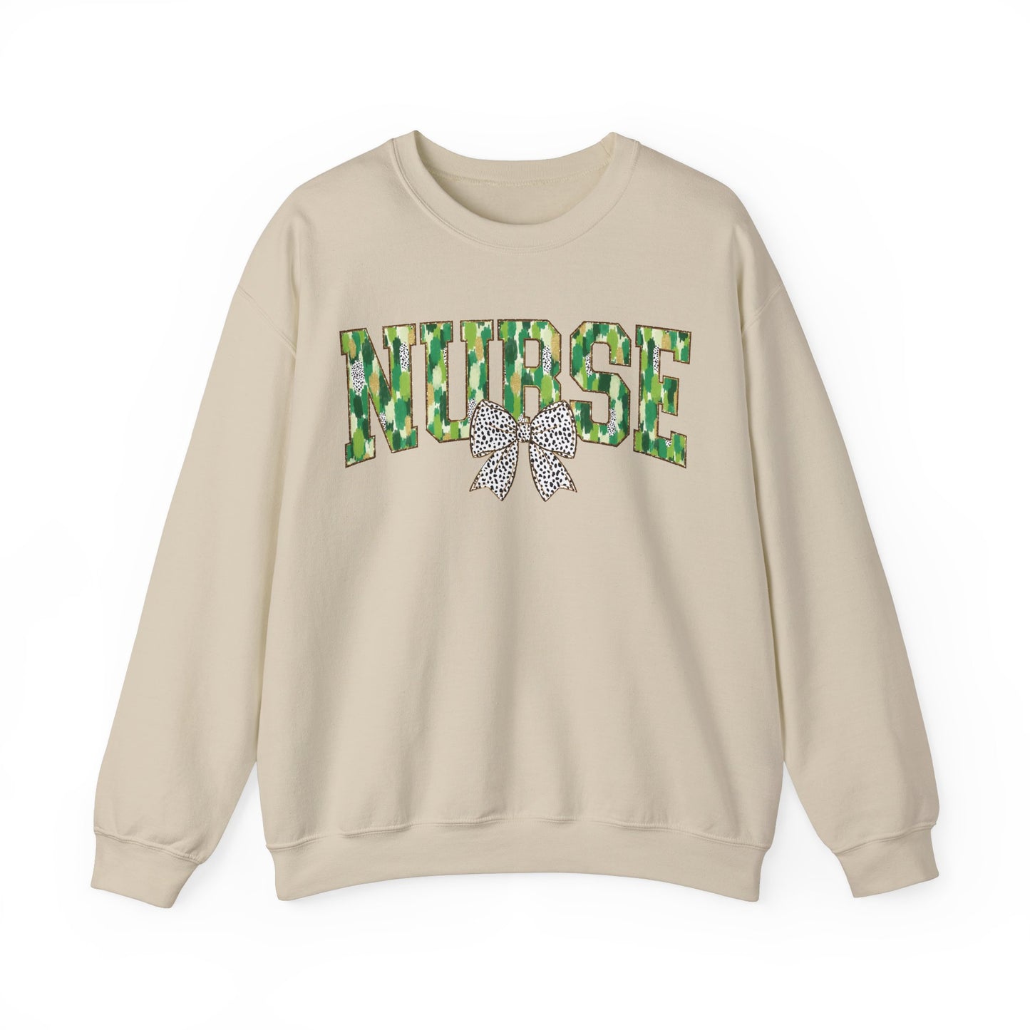 Nurse St. Patricks Day Sweatshirt Coquette Bow,  RN sweatershirt, ER Nurse, NICU Nurse, PICU nurse, clover, lucky nurse sweatshirt.
