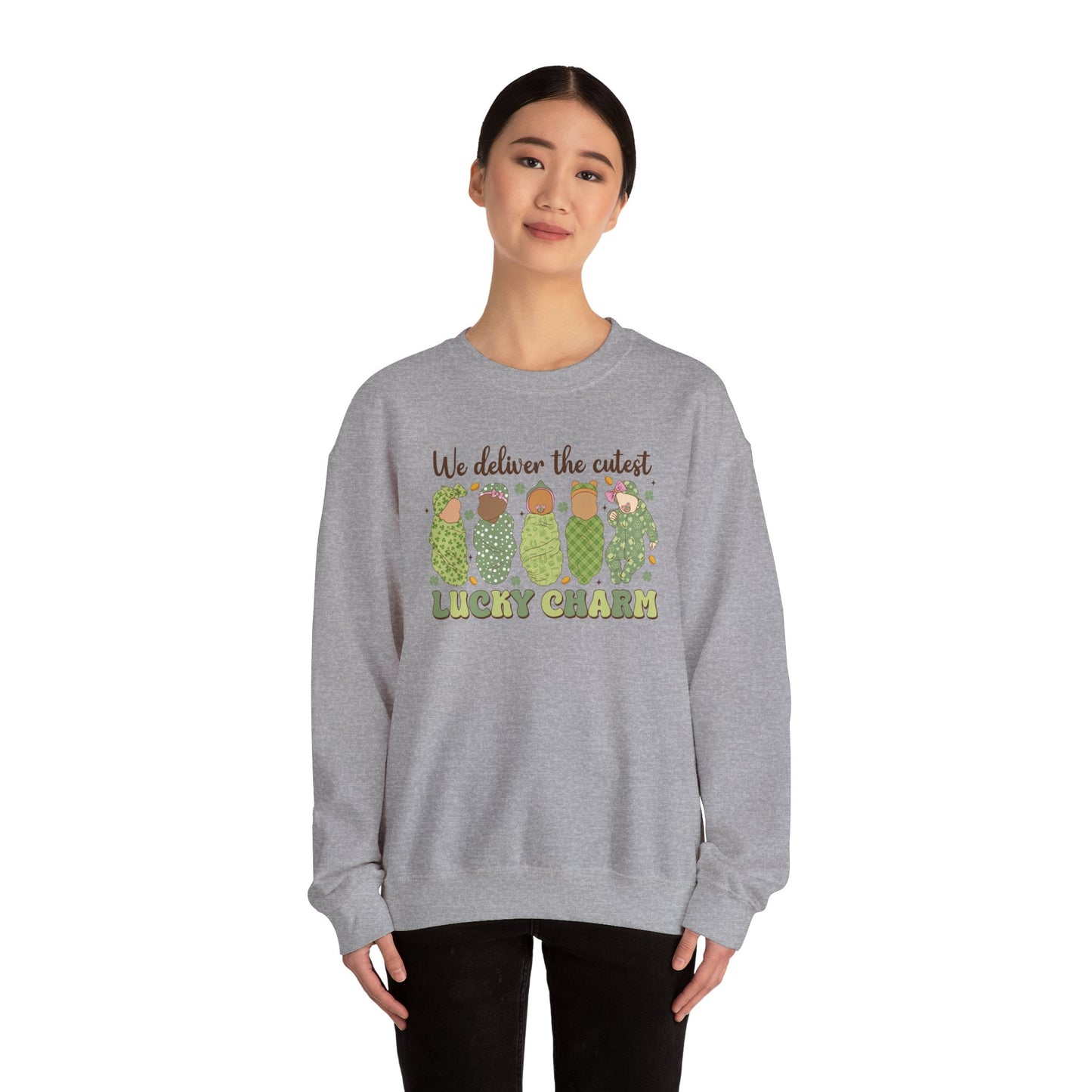L & D Lucky Charms  Nurse St. Patricks Day Sweatshirt,  RN sweatershirt, ER Nurse, NICU Nurse, PICU nurse, clover, lucky nurse sweatshirt.