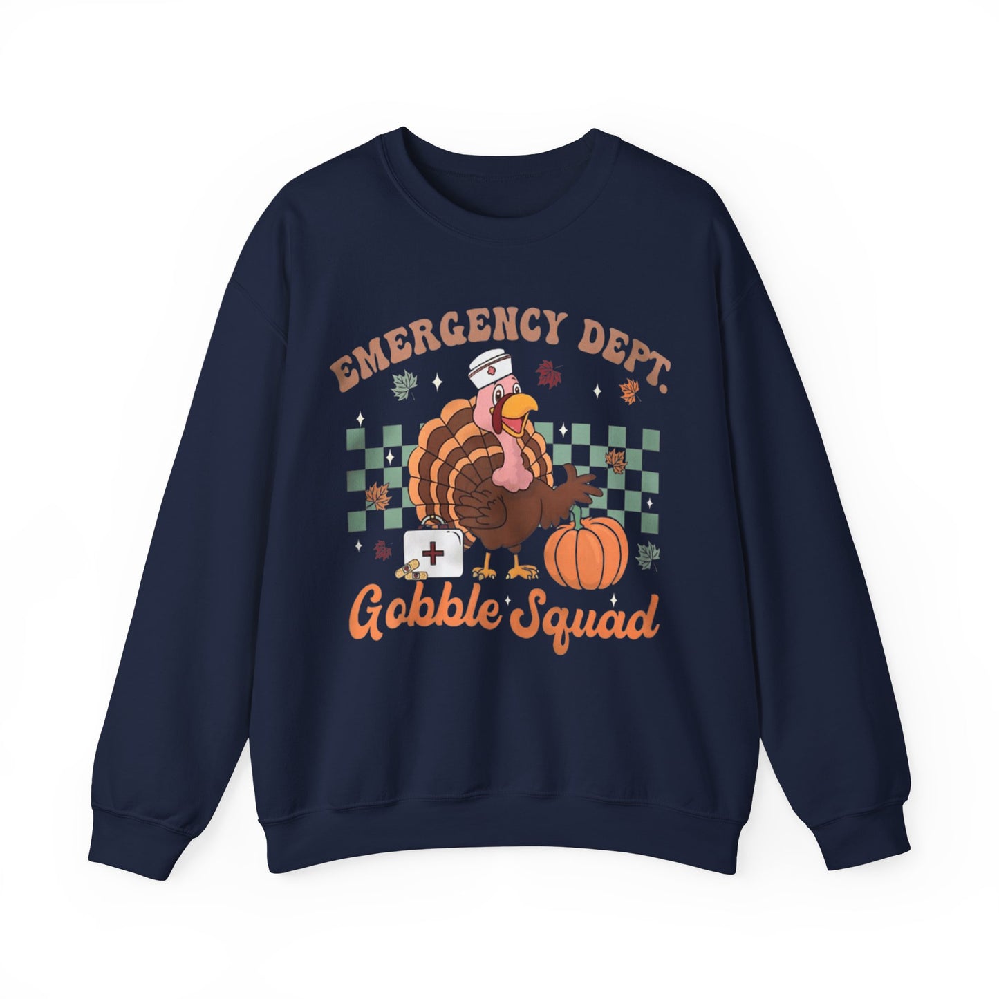 Turkey gobble squad Fall Pediatric Emergency Sweatshirt for all Fall Months, Nurse shirt, gift for nurse, everything fall