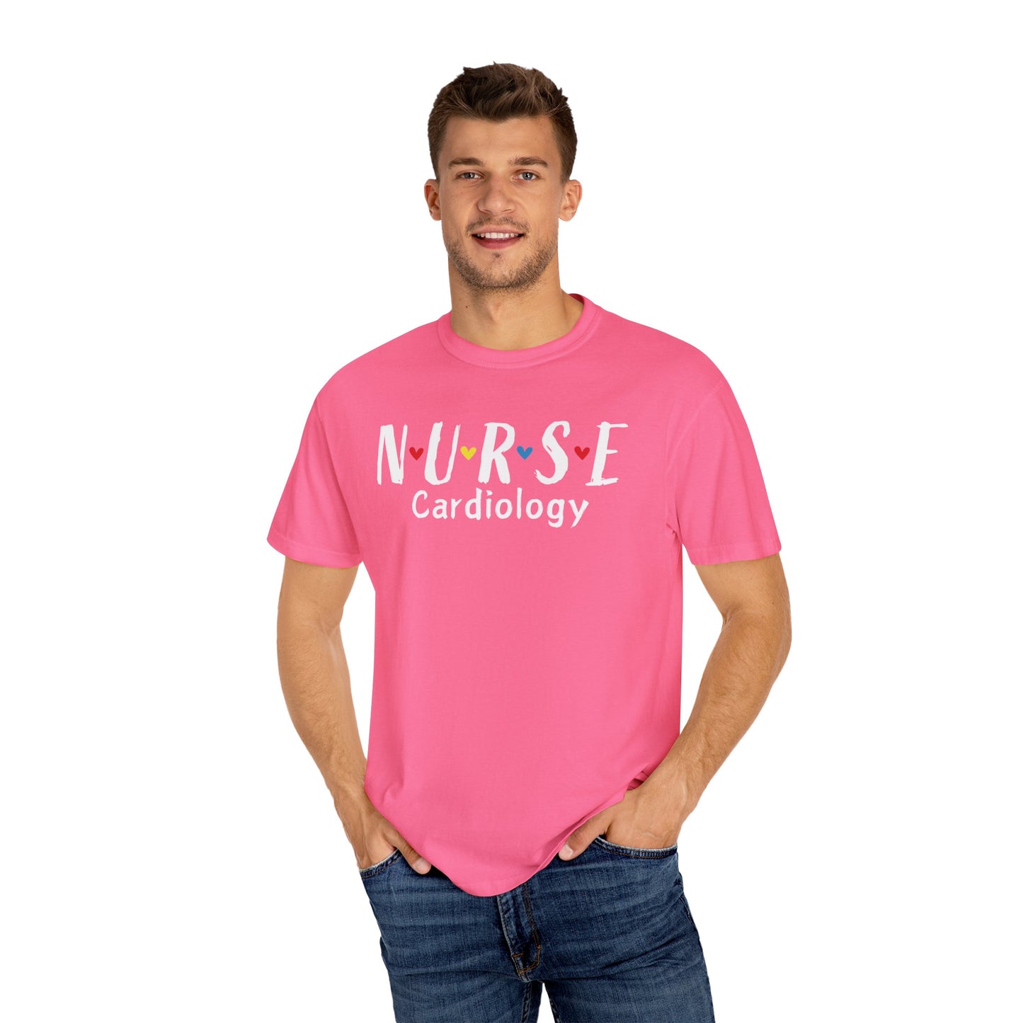 Cute Heart Nurse Cardiology Comfort Colors Shirt