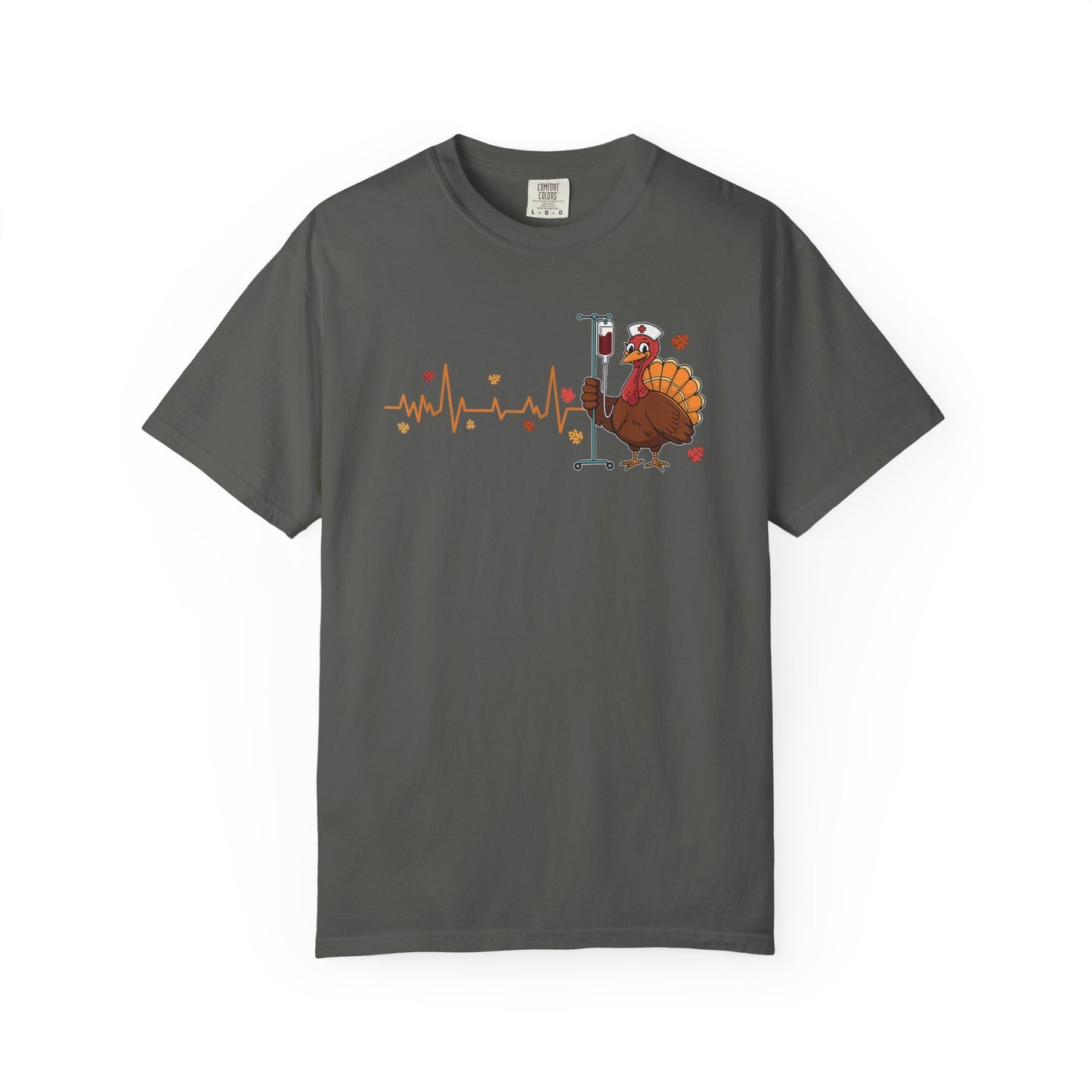 EKG turkey full front Nurse , pediatric nurse thanksgiving shirt, gildan turkey nurse shirt, Peds nurse , fall nurse shirt