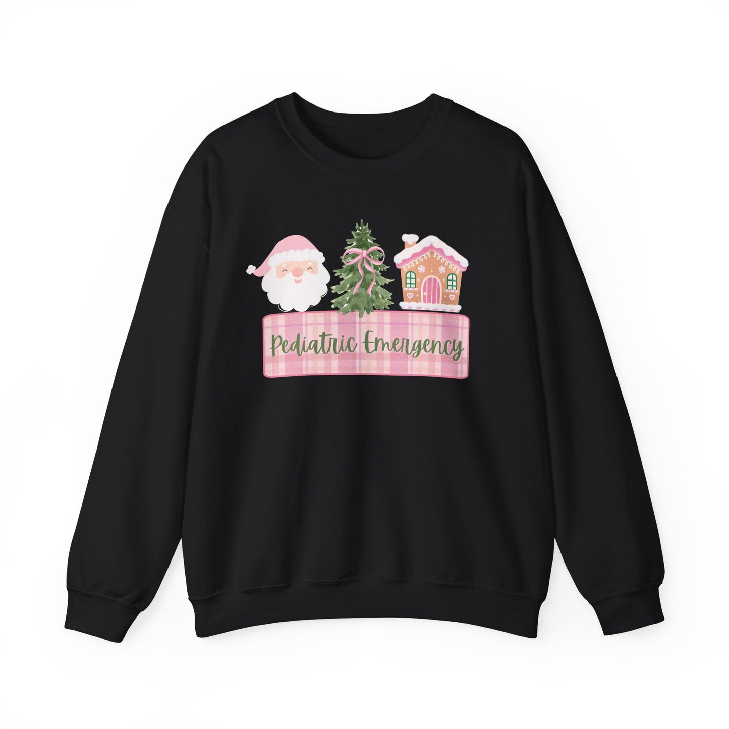 Pediatric Christmas Nurse Sweatshirt,  Pediatric Emergency Nurse sweatshirt, Emergency Room Nurse, ED Nurse, Pink Christmas