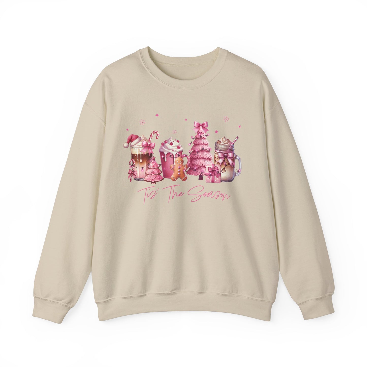 Pink Christmas coffee Sweatshirt