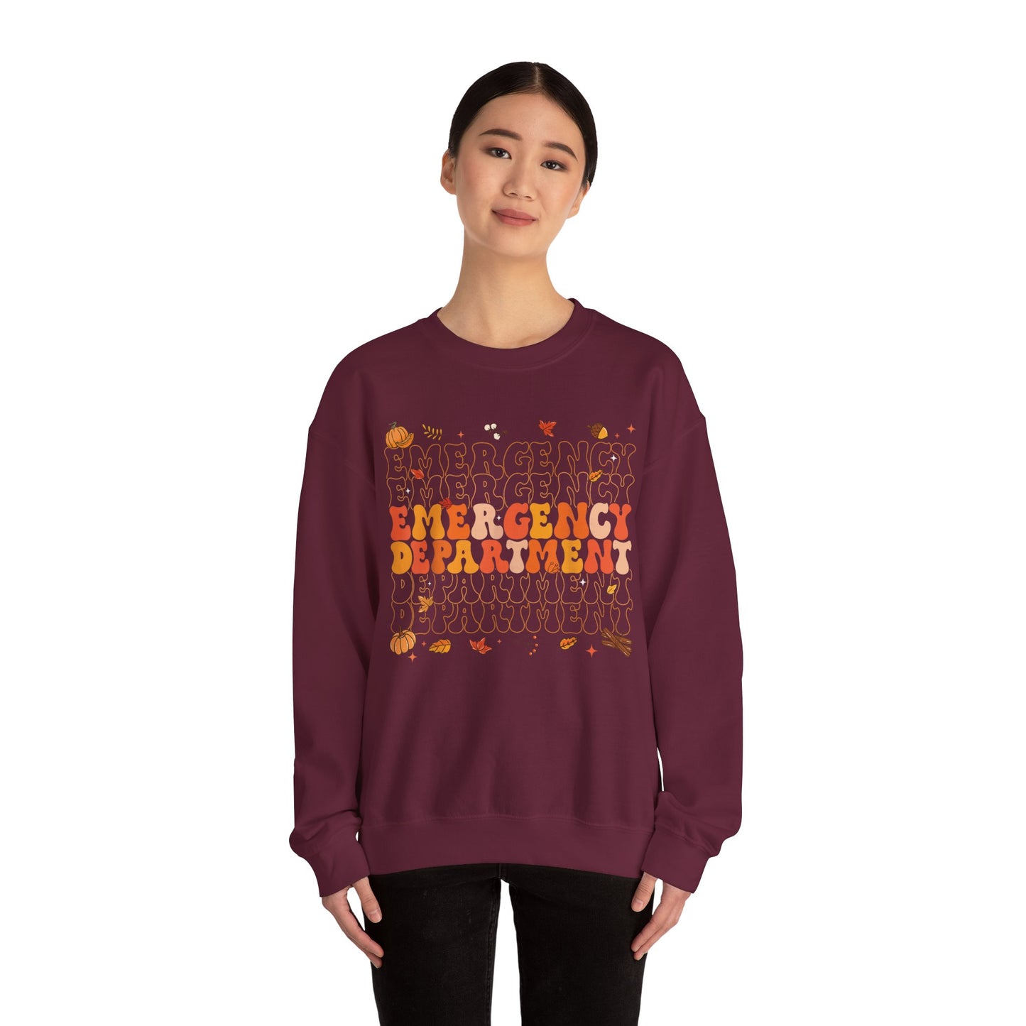 Emergency Fall gildan comfy sweatshirt,  thanksgiving nurse sweatshirt