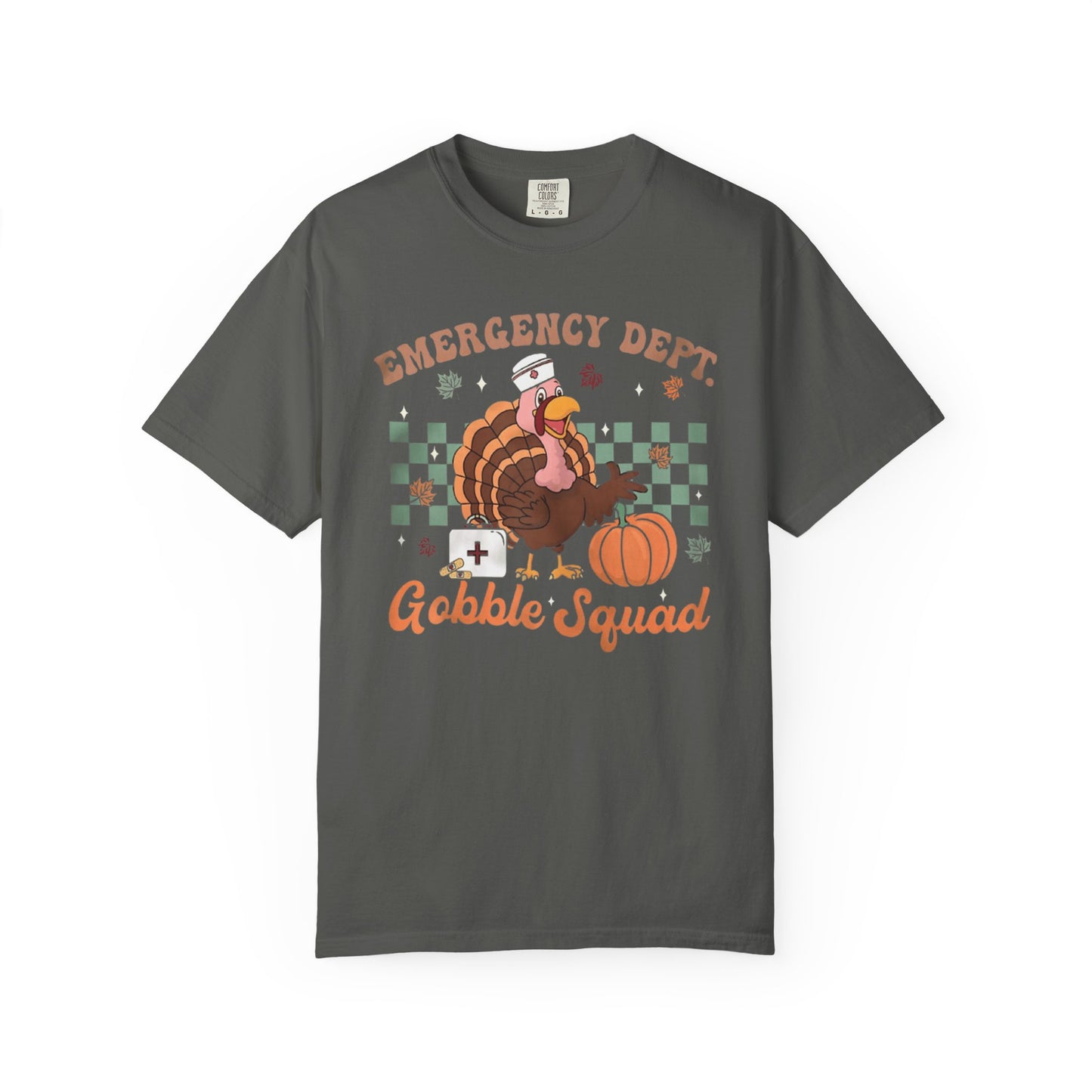 Comfort colors gobble squad tshirt, emergency gobble squad