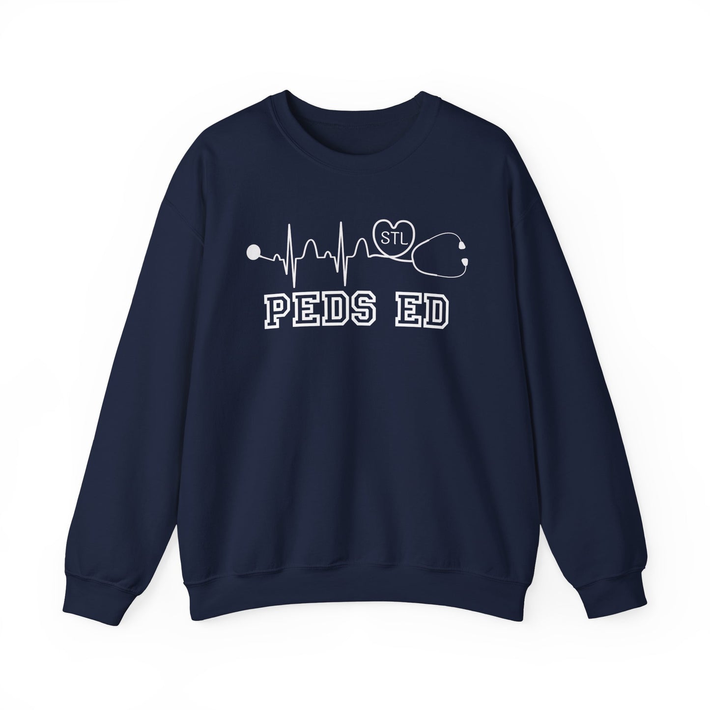STL PEDS ED Sweatshirt-white lettering