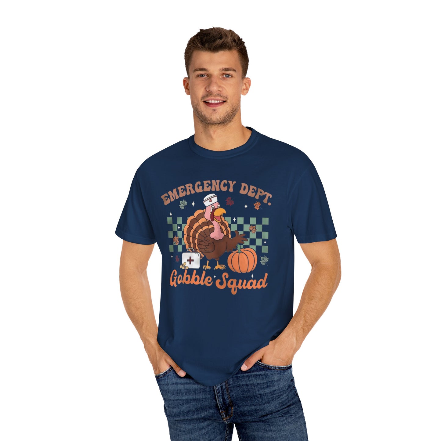 Comfort colors gobble squad tshirt, emergency gobble squad