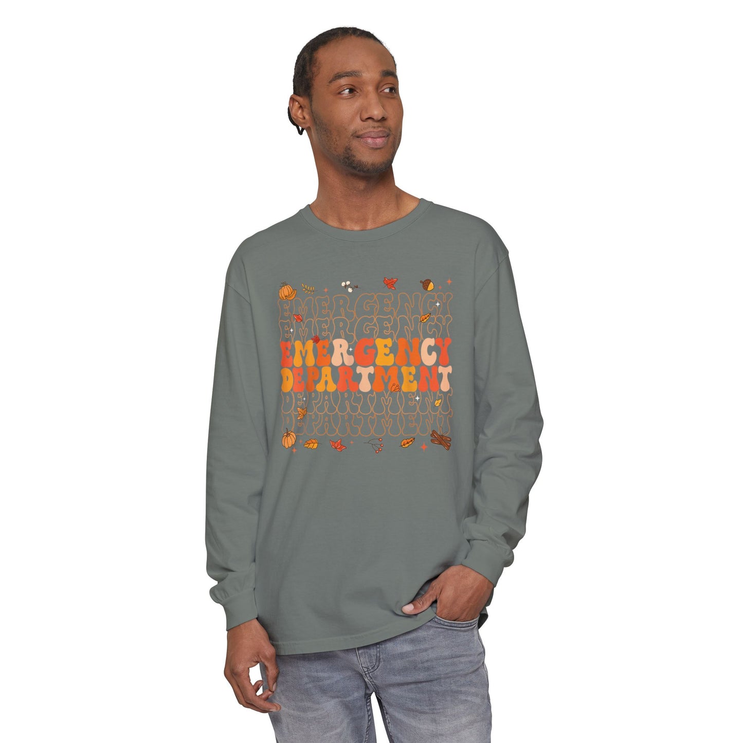 Emergency Fall long sleeve comfort colors, thanksgiving nurse long sleeve  shirt