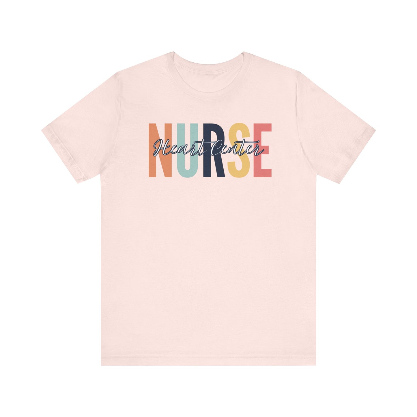 Heart center rainbow neutral Peds nurse Shirt, Gift for nurse, Graduation gift, birthday gift for nurse, ER nurse, RN shirt.