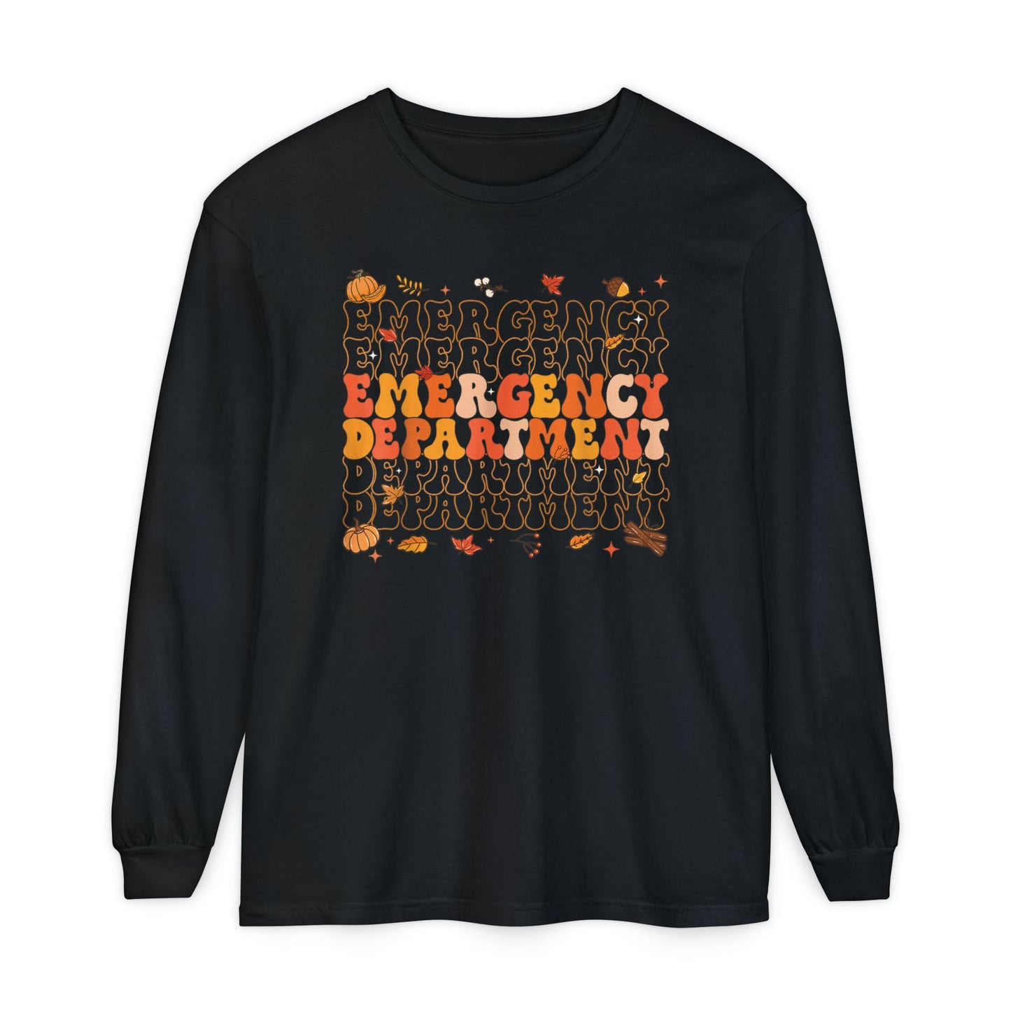 Emergency Fall long sleeve comfort colors, thanksgiving nurse long sleeve  shirt