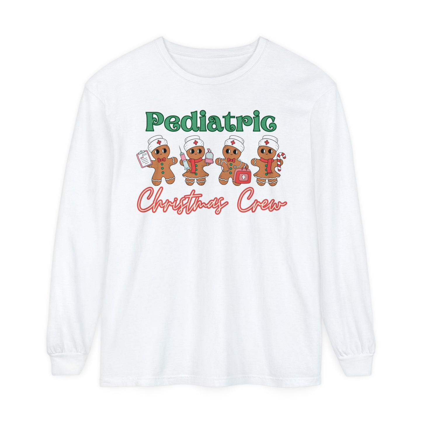 Pediatric Christmas sweatshirt, Christmas Crew Gingerbread shirt,Nurse Christmas Long Sleeve, comfort colors, perfect for groups!