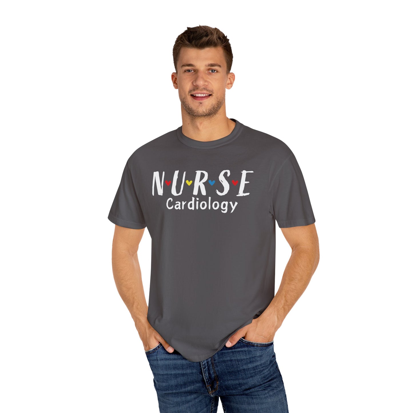 Cute Heart Nurse Cardiology Comfort Colors Shirt