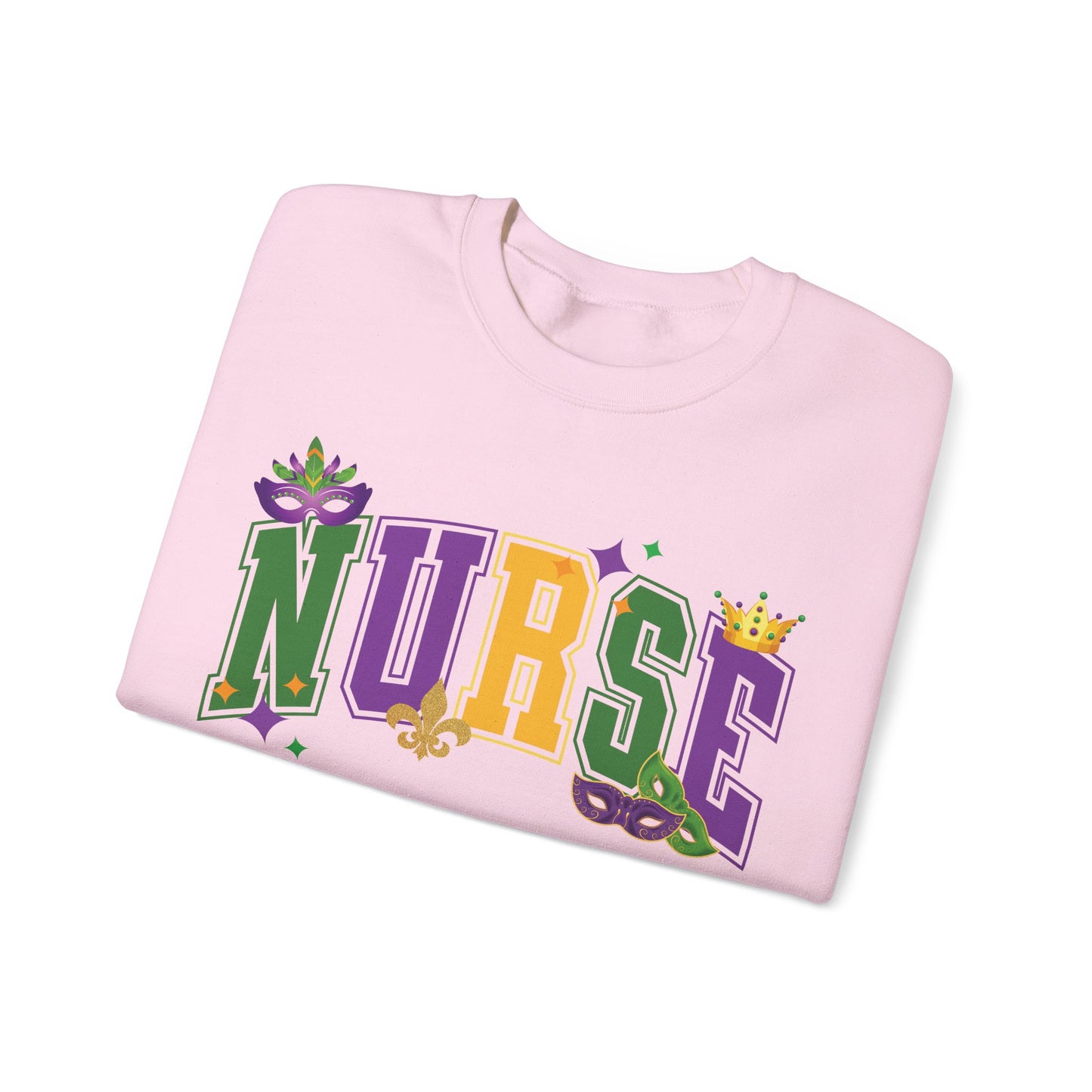 Mardi Gras Nurse Gildan Sweatshirt