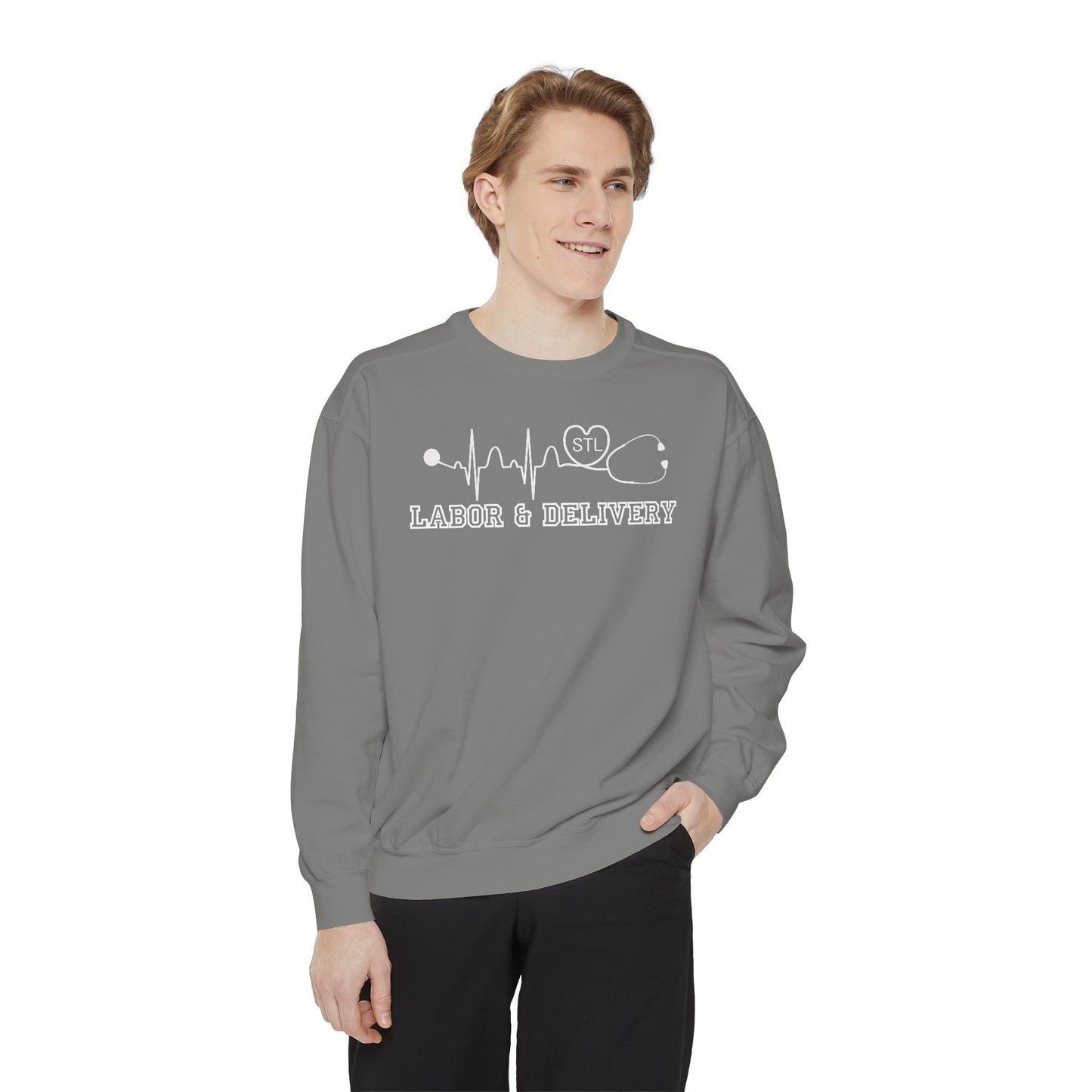 Labor and delivery stl comfort colors sweatshirt, cozy sweatshirt !