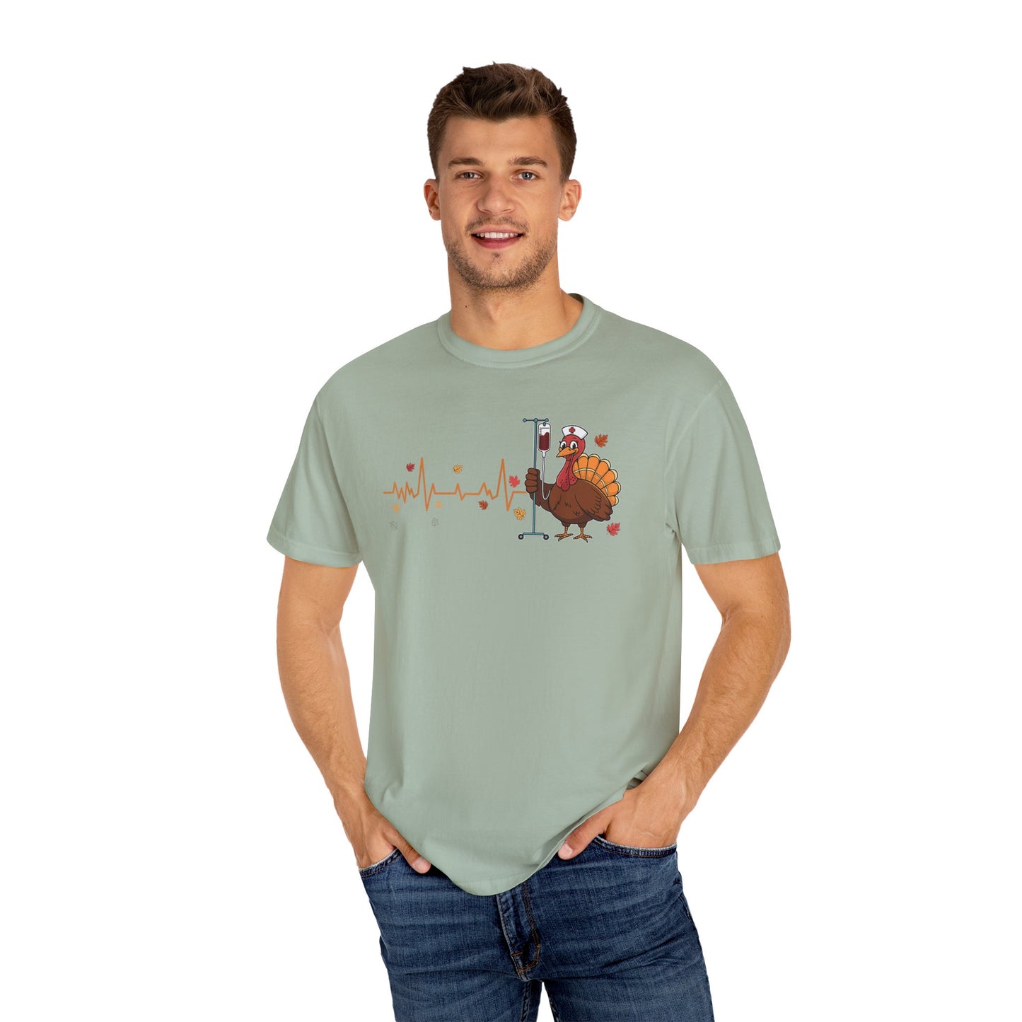 EKG turkey full front Nurse , pediatric nurse thanksgiving shirt, gildan turkey nurse shirt, Peds nurse , fall nurse shirt