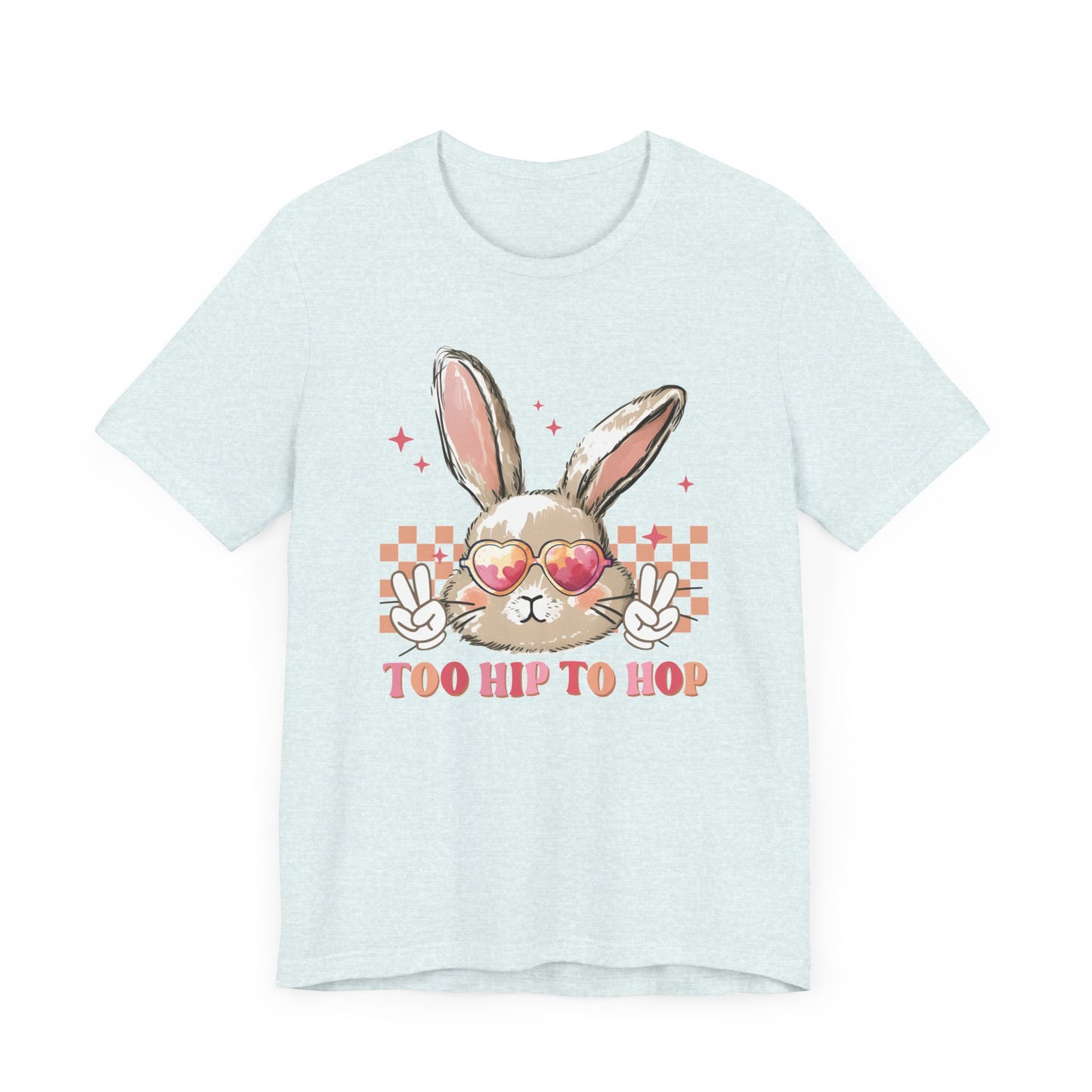 Too Hip to Hop Easter Women Shirt, Retro Chick, Nurse shirt, teacher shirt, Easter nurse, punny shirt, funny woman shirt.