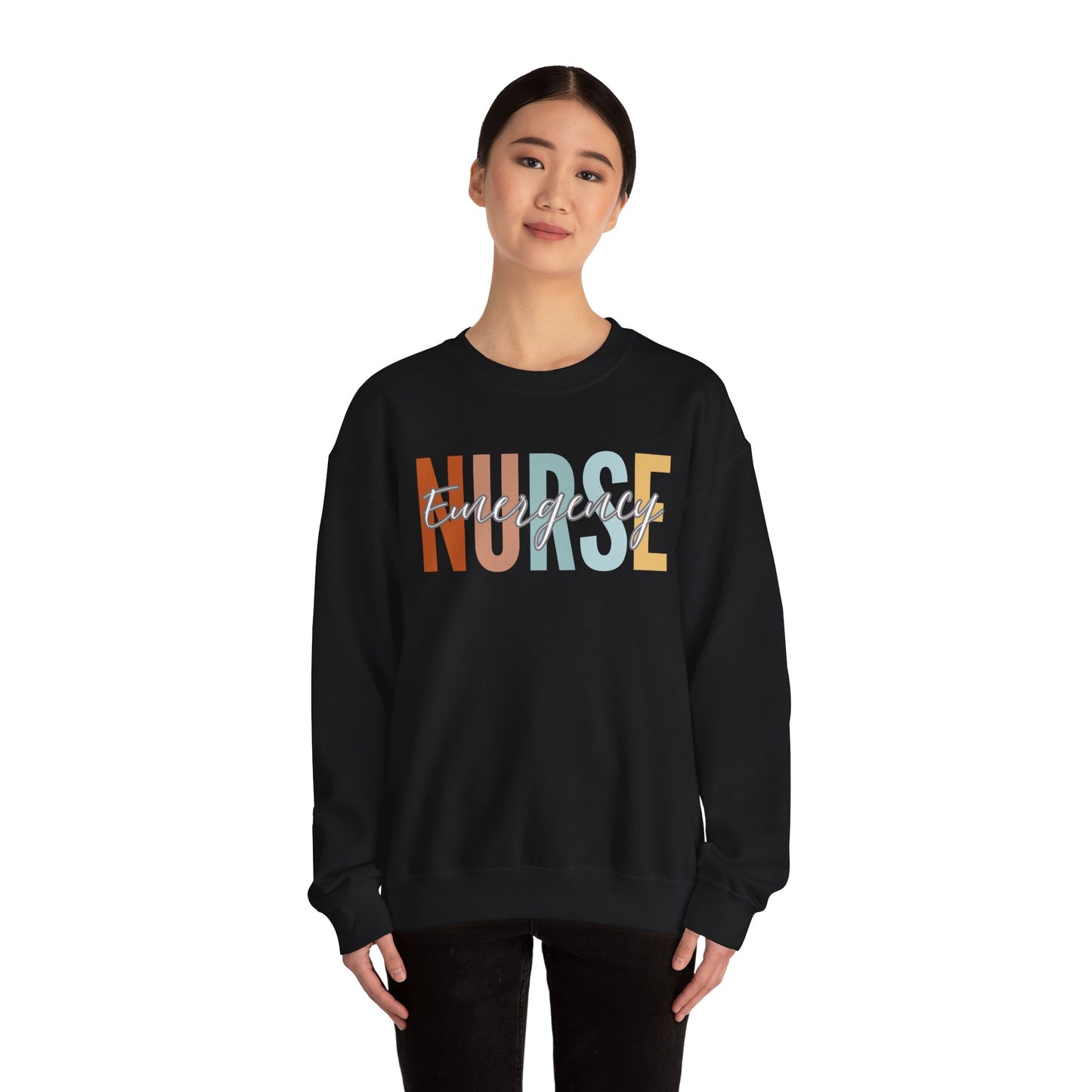 Rainbow Emergency Nurse Gildan Sweatshirt