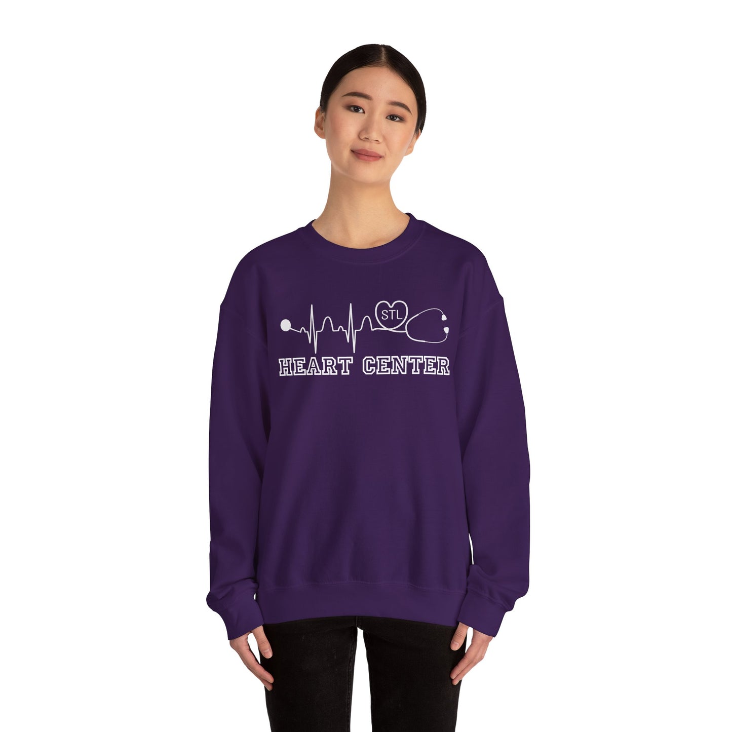 STL Heart Center EKG Gildan Sweatshirt, perfect to show you red and support heart disease!