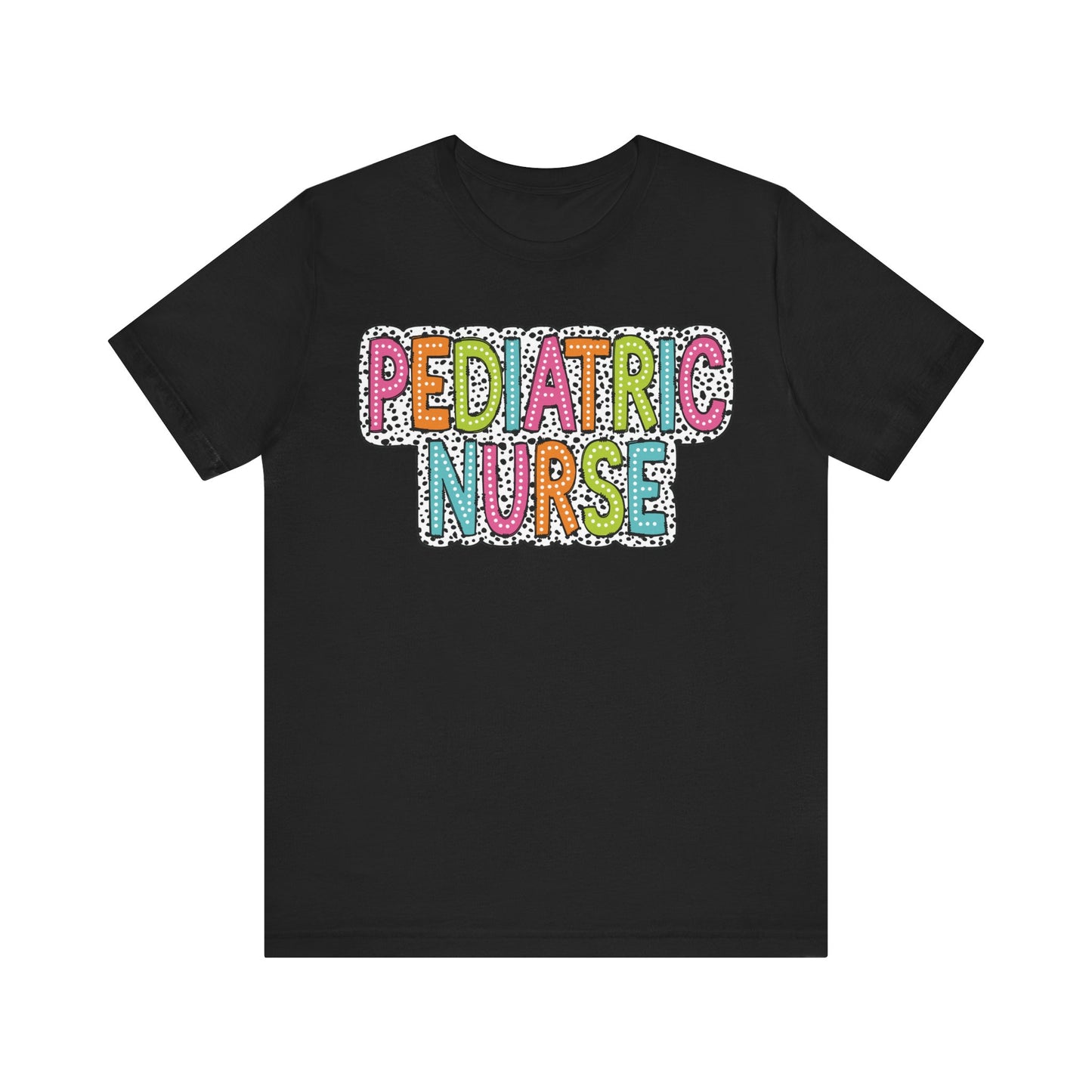Polka dot pediatric nurse shirt, cute and bright tshirt