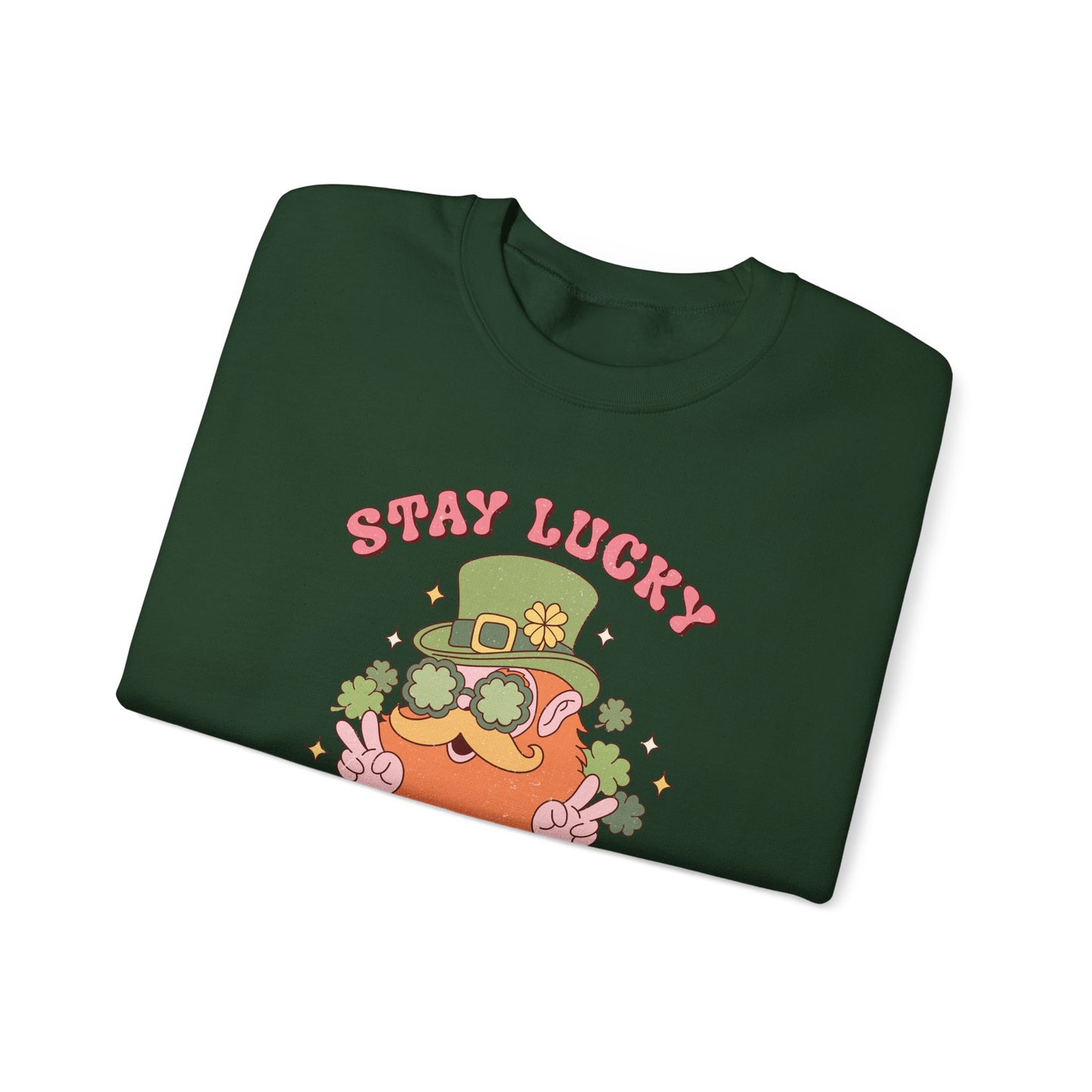 Stay Lucky and magical leprechaun Nurse St. Patricks Day Sweatshirt,  RN sweatershirt, ER Nurse, NICU Nurse, PICU nurse, clover, lucky nurse sweatshirt.
