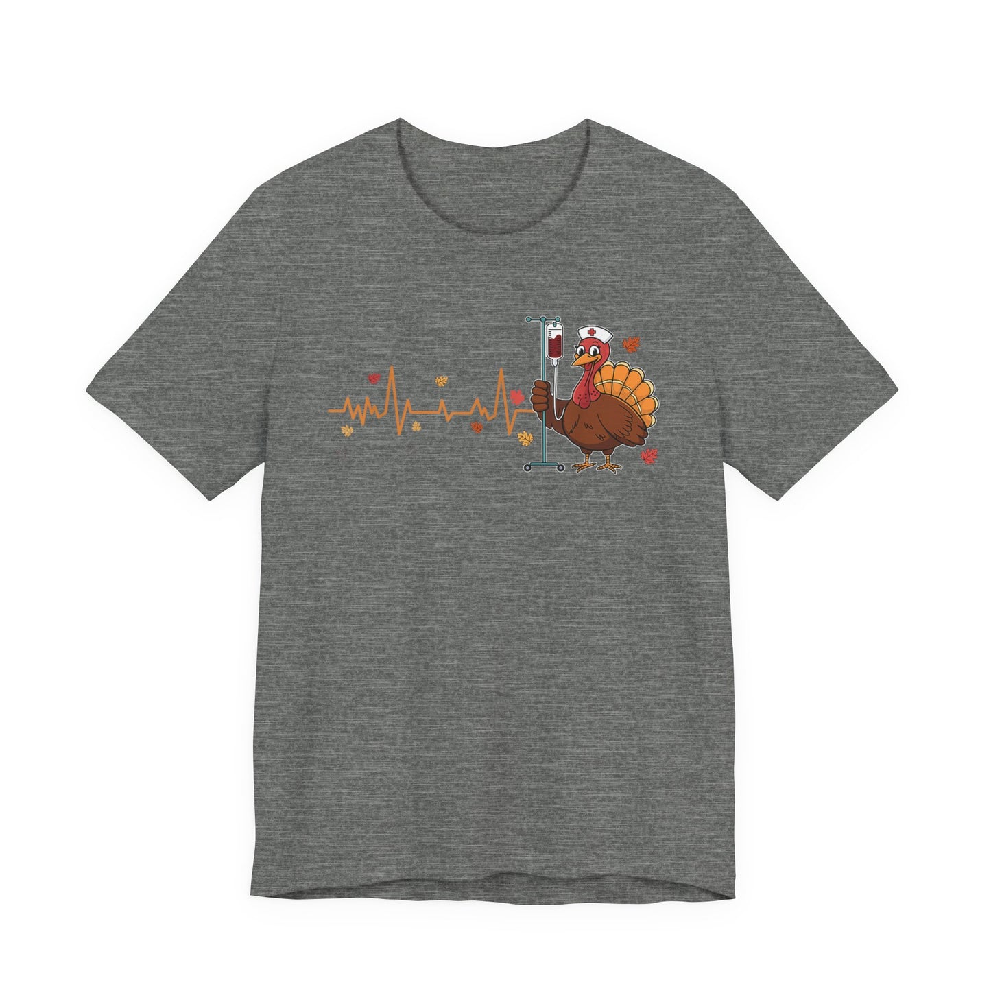 EKG turkey full front  ED Nurse , pediatric nurse thanksgiving shirt, gildan turkey nurse shirt, Peds nurse , fall nurse shirt