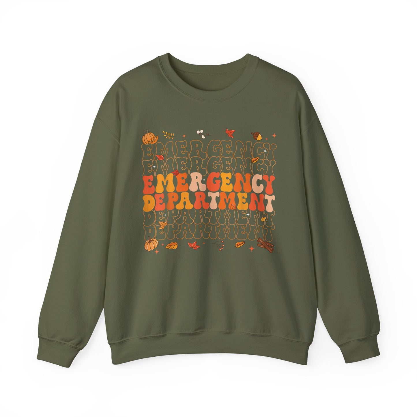 Emergency Fall gildan comfy sweatshirt,  thanksgiving nurse sweatshirt