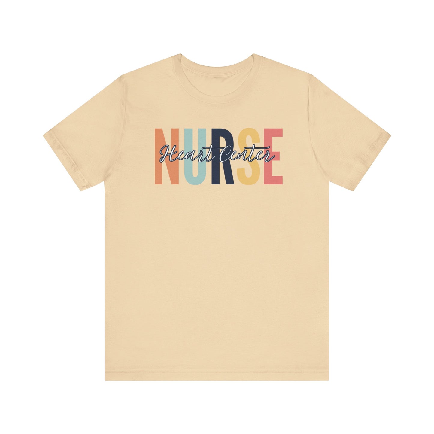 Heart center rainbow neutral Peds nurse Shirt, Gift for nurse, Graduation gift, birthday gift for nurse, ER nurse, RN shirt.